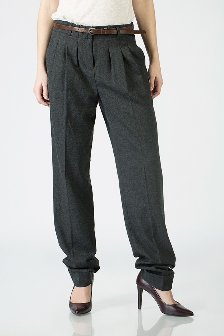 Tommy Hilfiger Trousers - P11 FLANNEL WOOL Grey