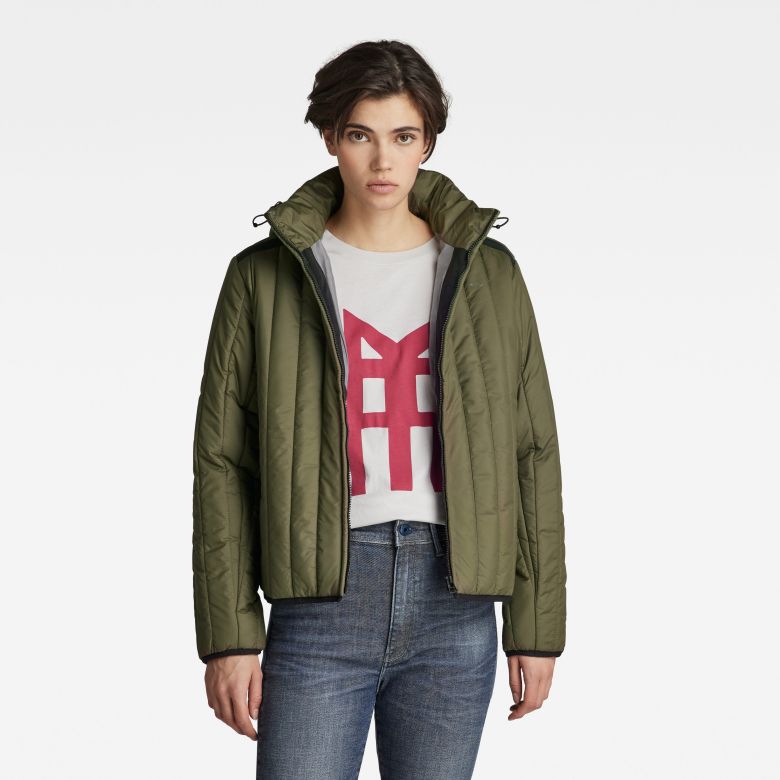 G-STAR Jacket - Meefic vertical quilted jacket wmn green