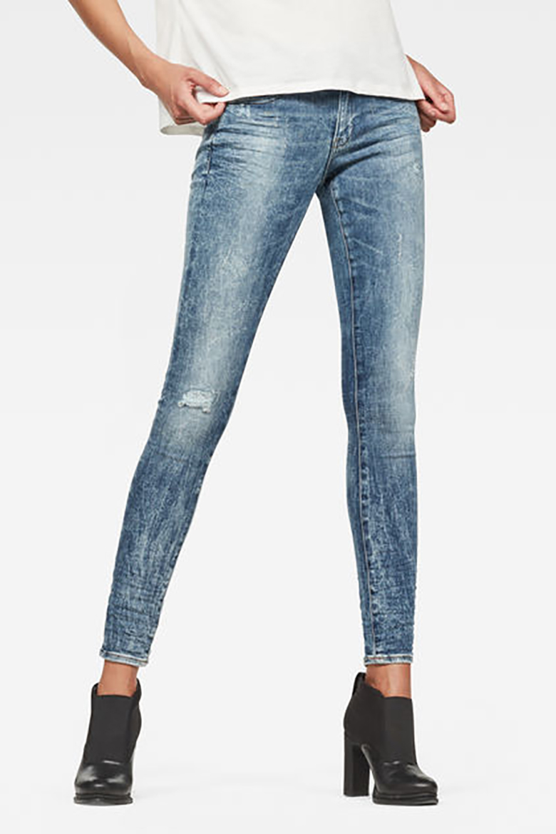 G-STAR Jeans - Midge Zip Mid Skinny Wmn Blue