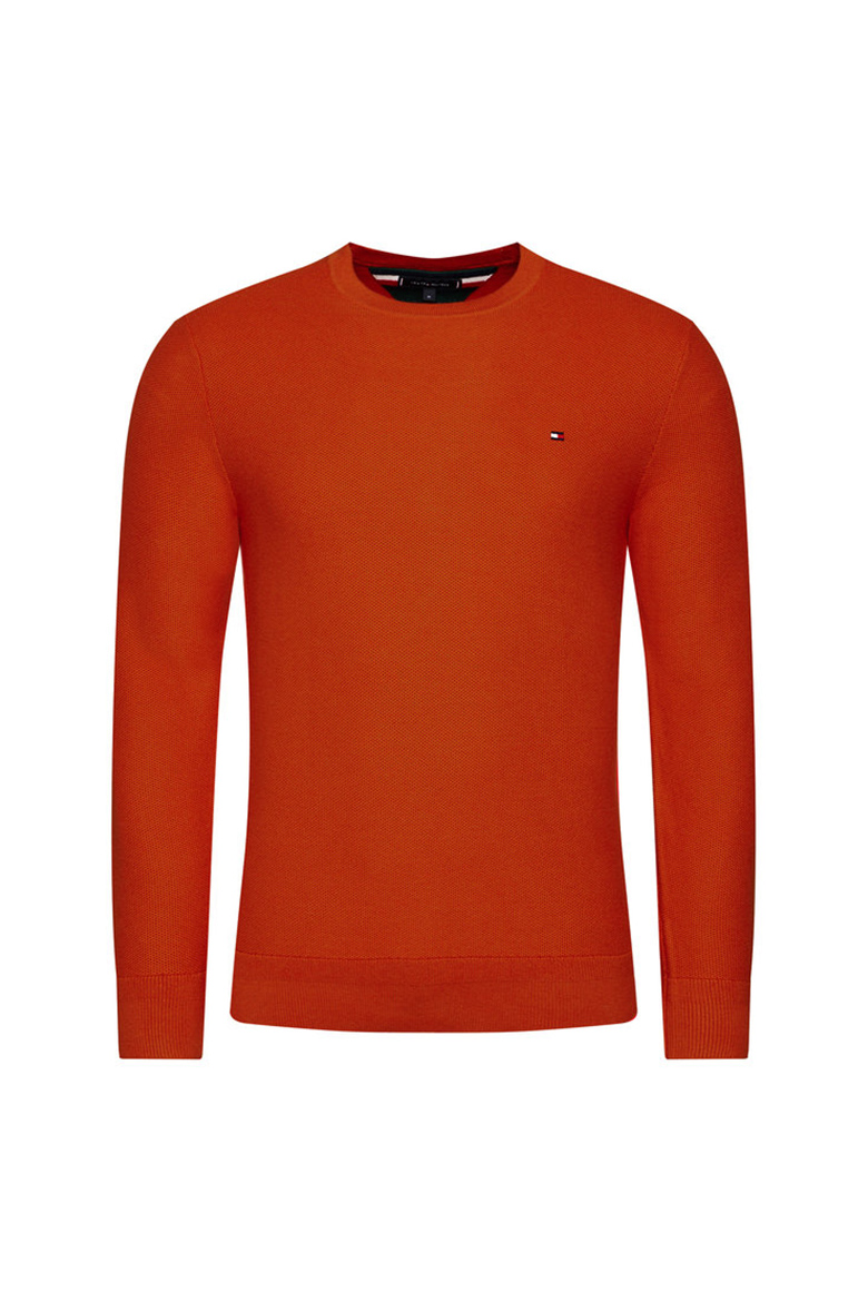 Tommy Hilfiger Sweater - GE-HONEYCOMB CREW NECK orange
