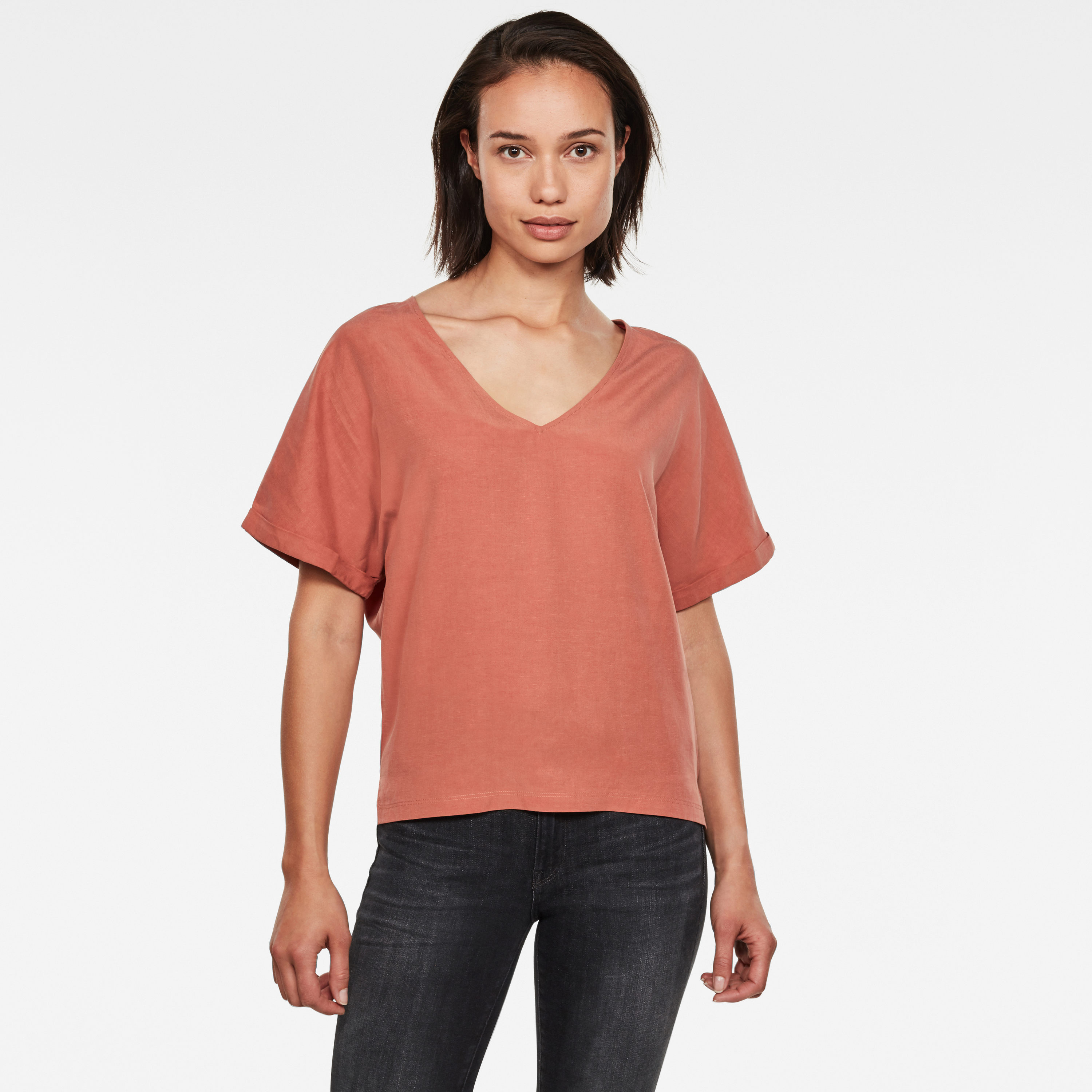 G-STAR T-shirt - Joosa woven tee wmn s\s orange