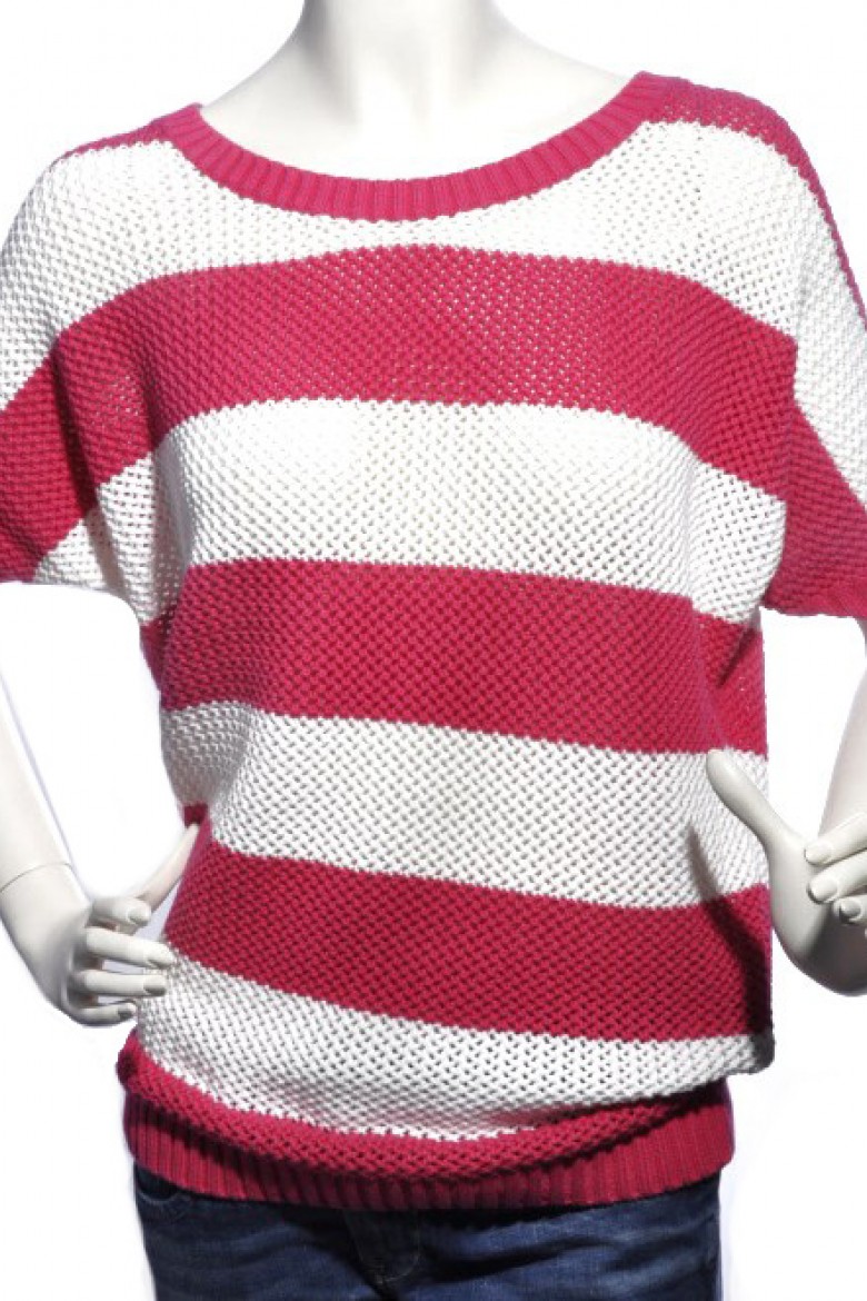 Tommy Hilfiger Sweater - Diva Stripe Batw Pink