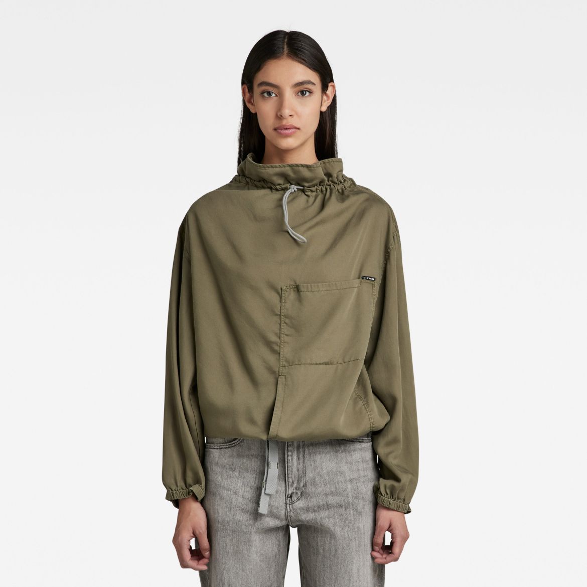 G-STAR Sweatshirt - Mock neck shirt l\s green