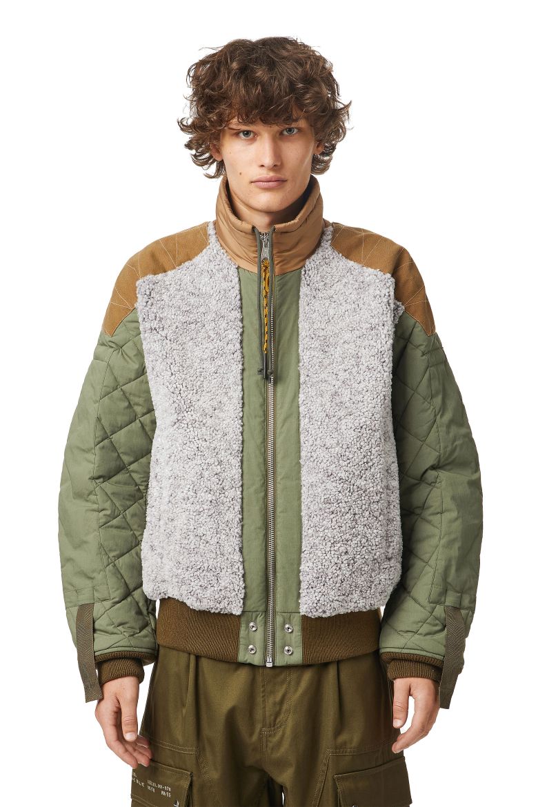 Diesel Jacket - W-POW-TEDDY JACKET Green