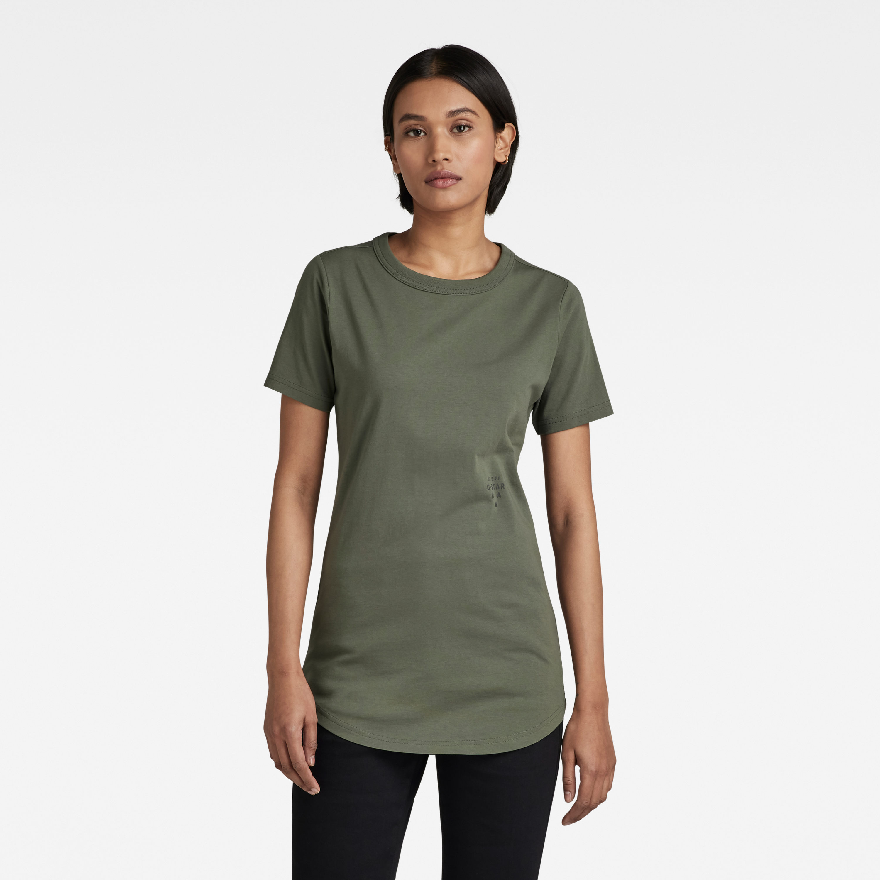 G-STAR T-shirt - Mysid long slim logo r t wmn green