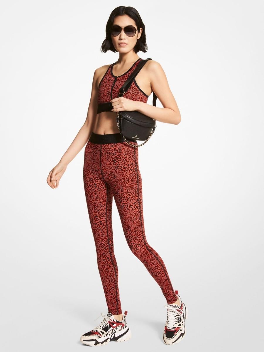 Michael Kors Leggings - MKGO ANML LOGO WB LEGGING red