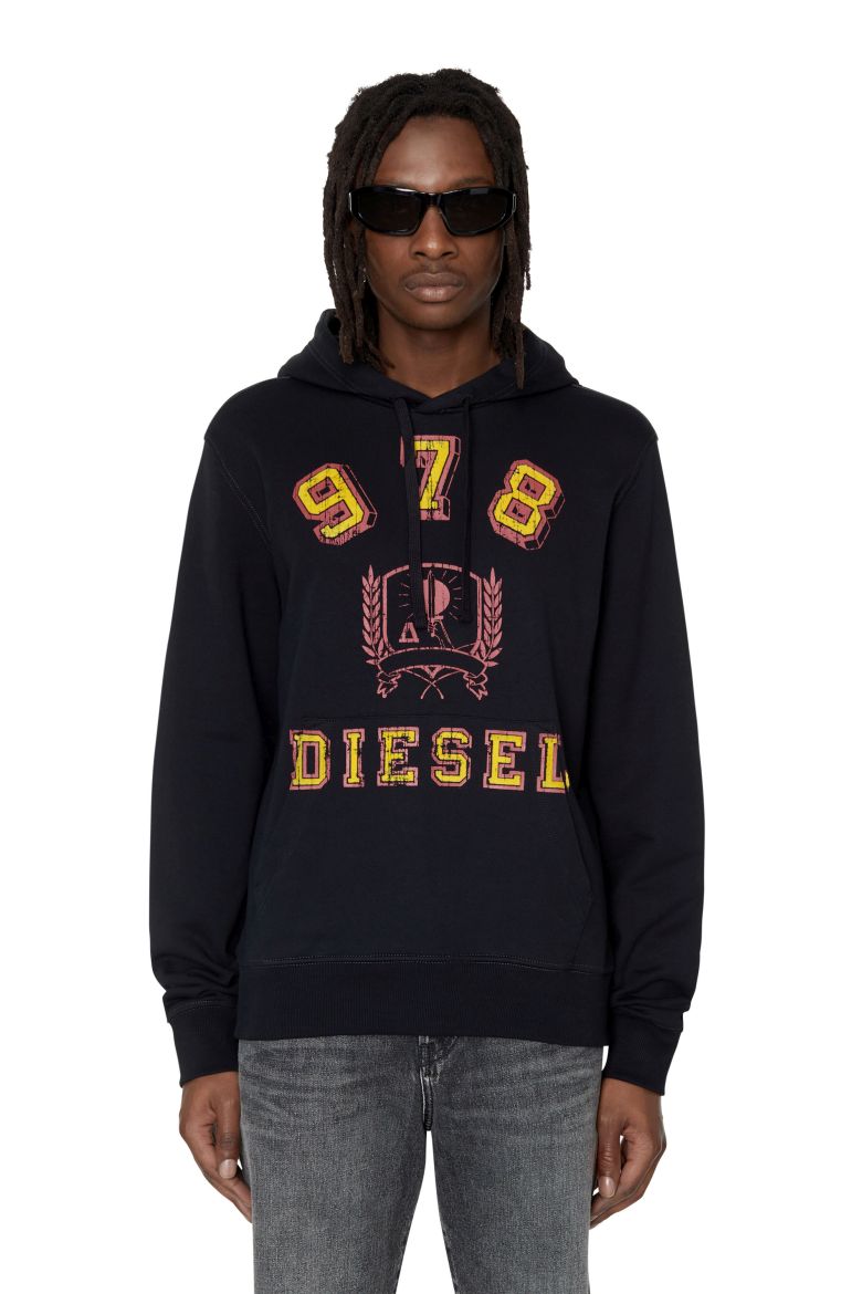 Diesel Sweatshirt - S-GINN-HOOD-E5 SWEAT-SHIRT Black