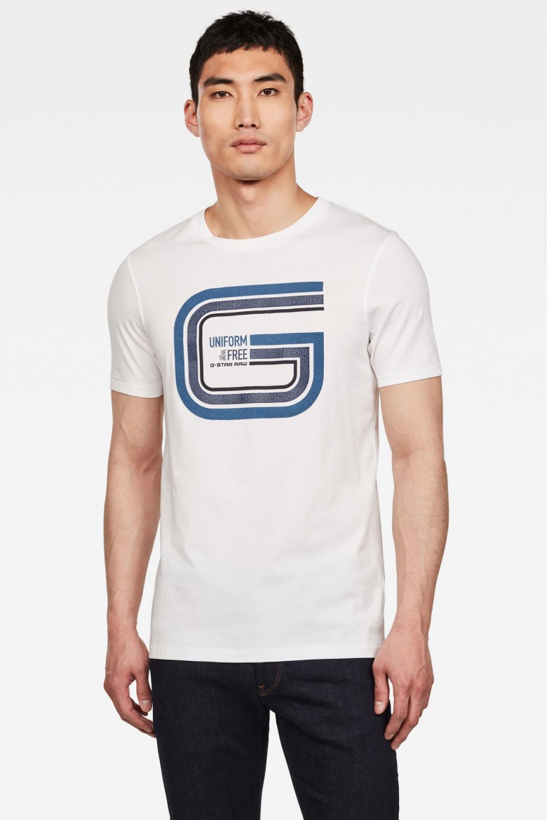 T-Shirt - G-STAR Graphic 9 slim r t ss white