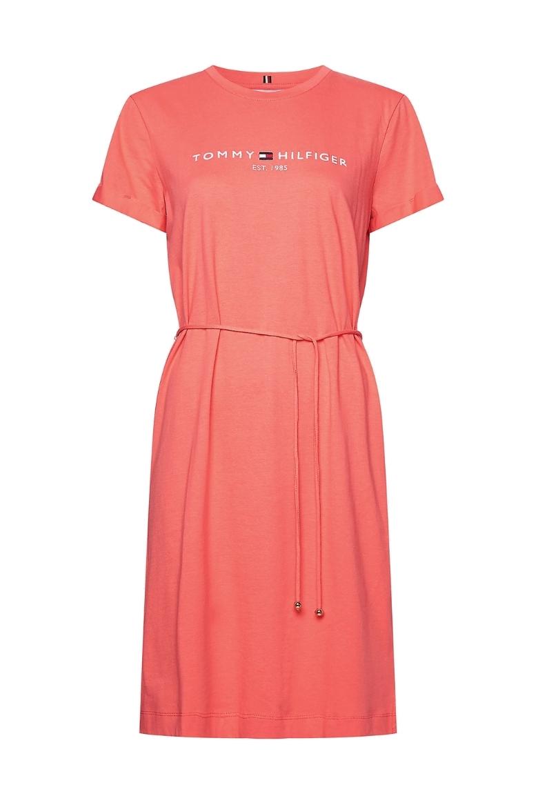 Tommy Hilfiger Dress - TH COOL REG HILFIGER DRESS SS Orange