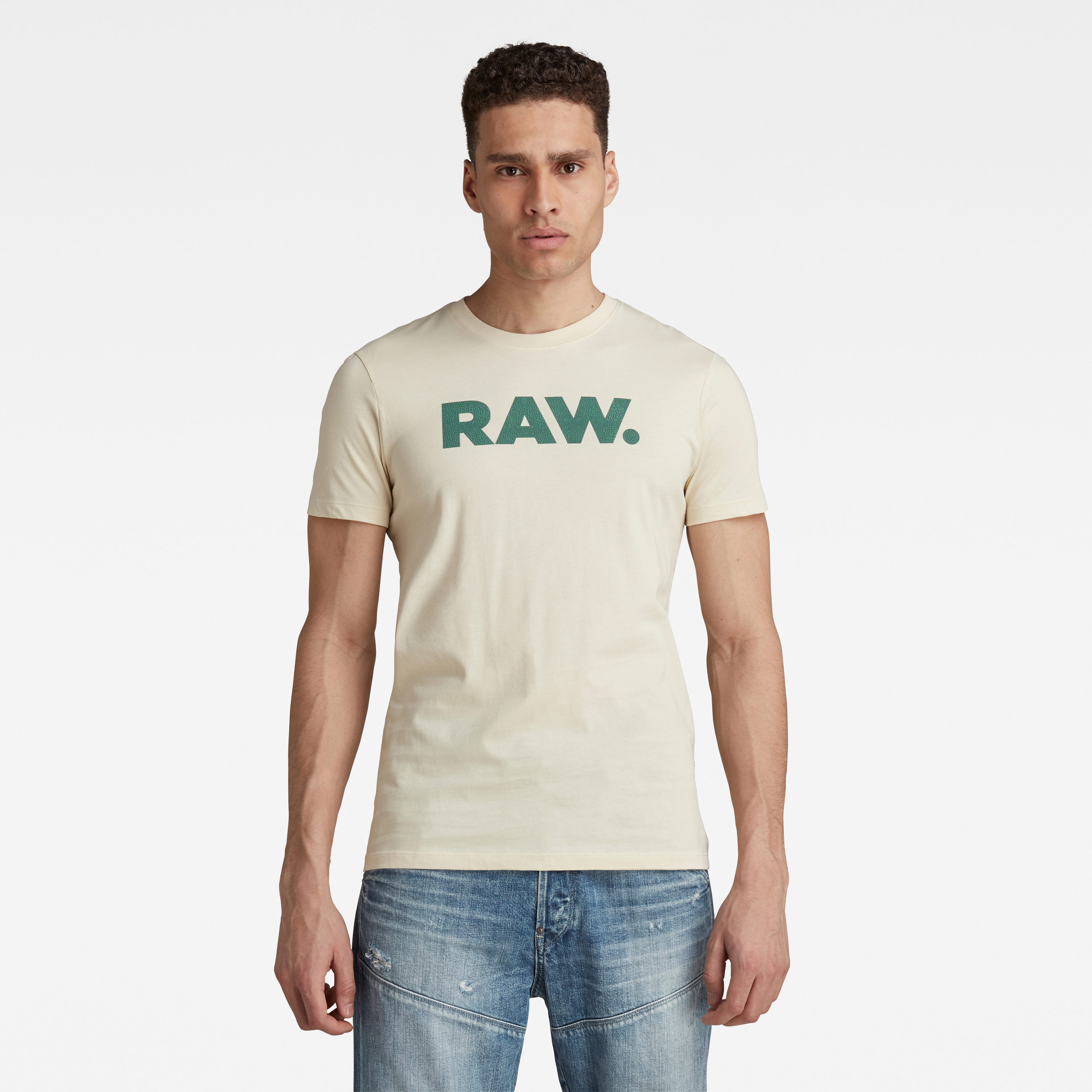 G-STAR T-shirt - RAW. Slim R T Beige