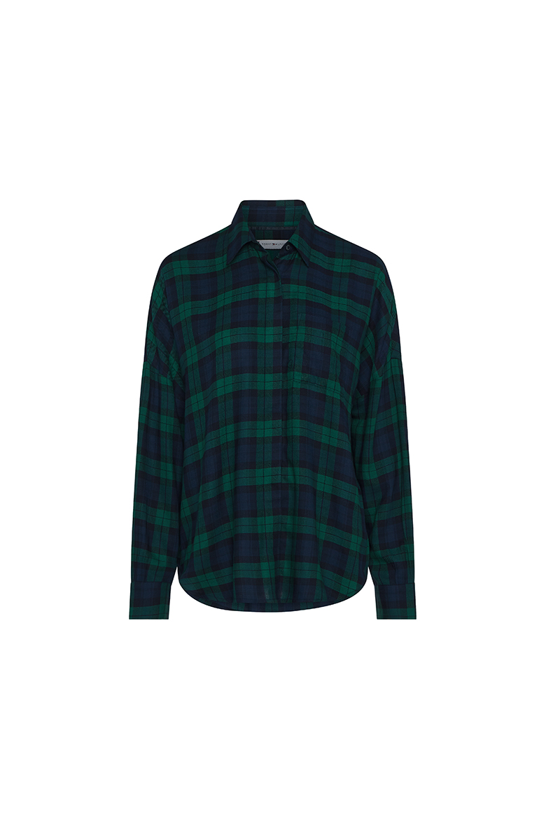 Tommy Hilfiger Shirt - BEA TARTAN RELAXED SHIRT green