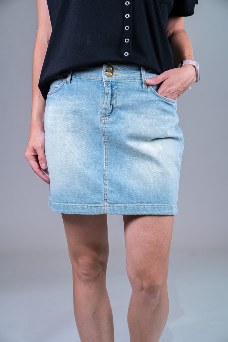 Tommy Hilfiger Skirt - Milan Skirt Beac Light Blue