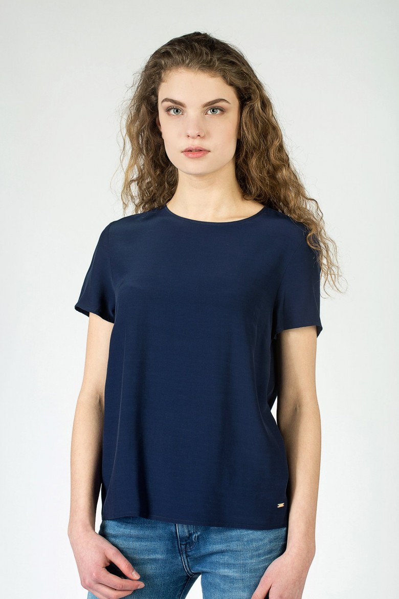 Top - TOMMY HILFIGER AVRIL TOP SS Blue