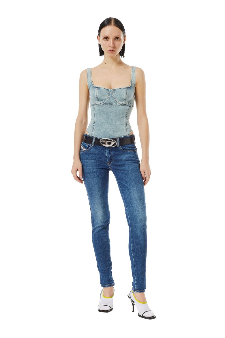 Diesel Jeans - 2018 SLANDY-LOW L.32 TROUSERS blue