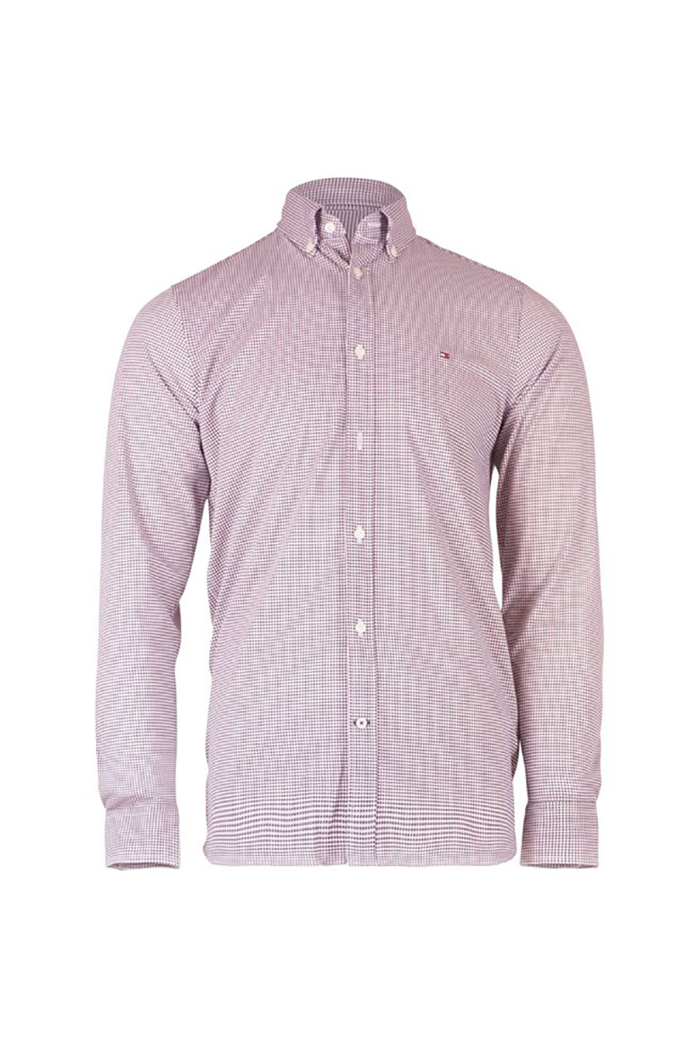 Tommy Hilfiger Shirt - SLIM FLEX WEAVE SHIRT burgundy