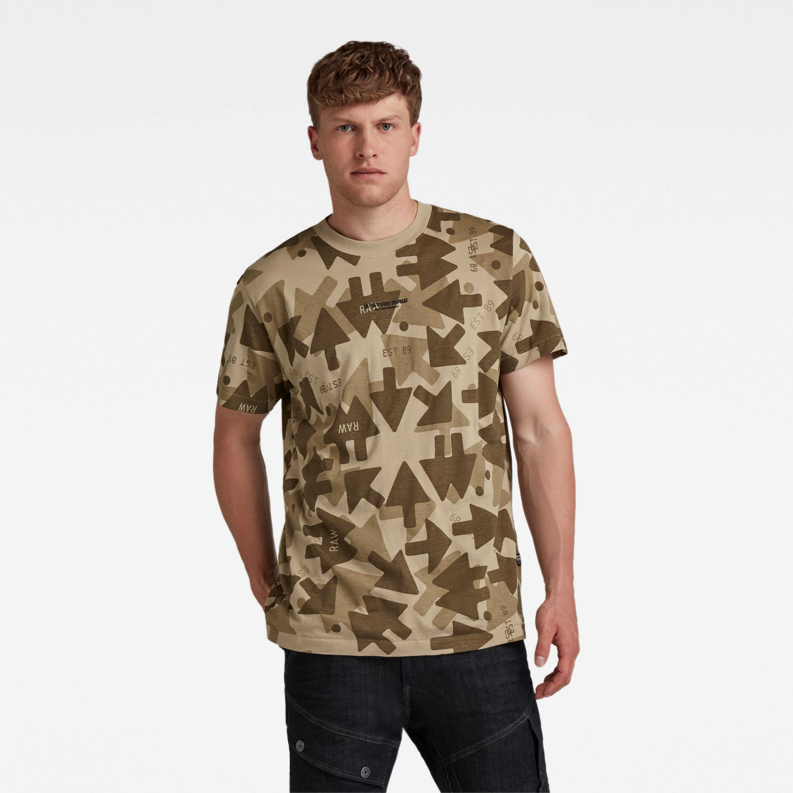 G-STAR T-shirt - Arrow camo loose r t beige