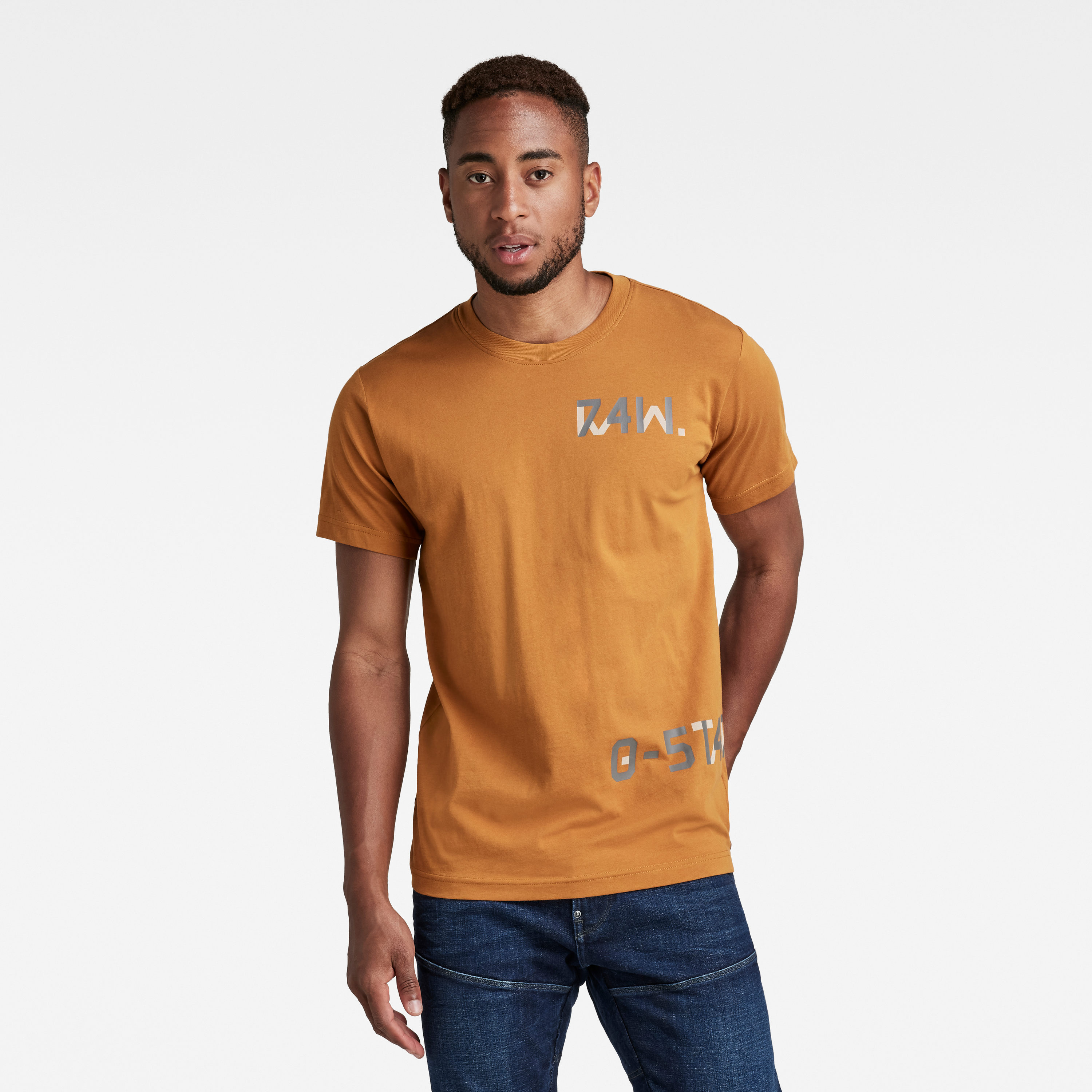 G-STAR T-shirt - Multiple 7411 r t brown