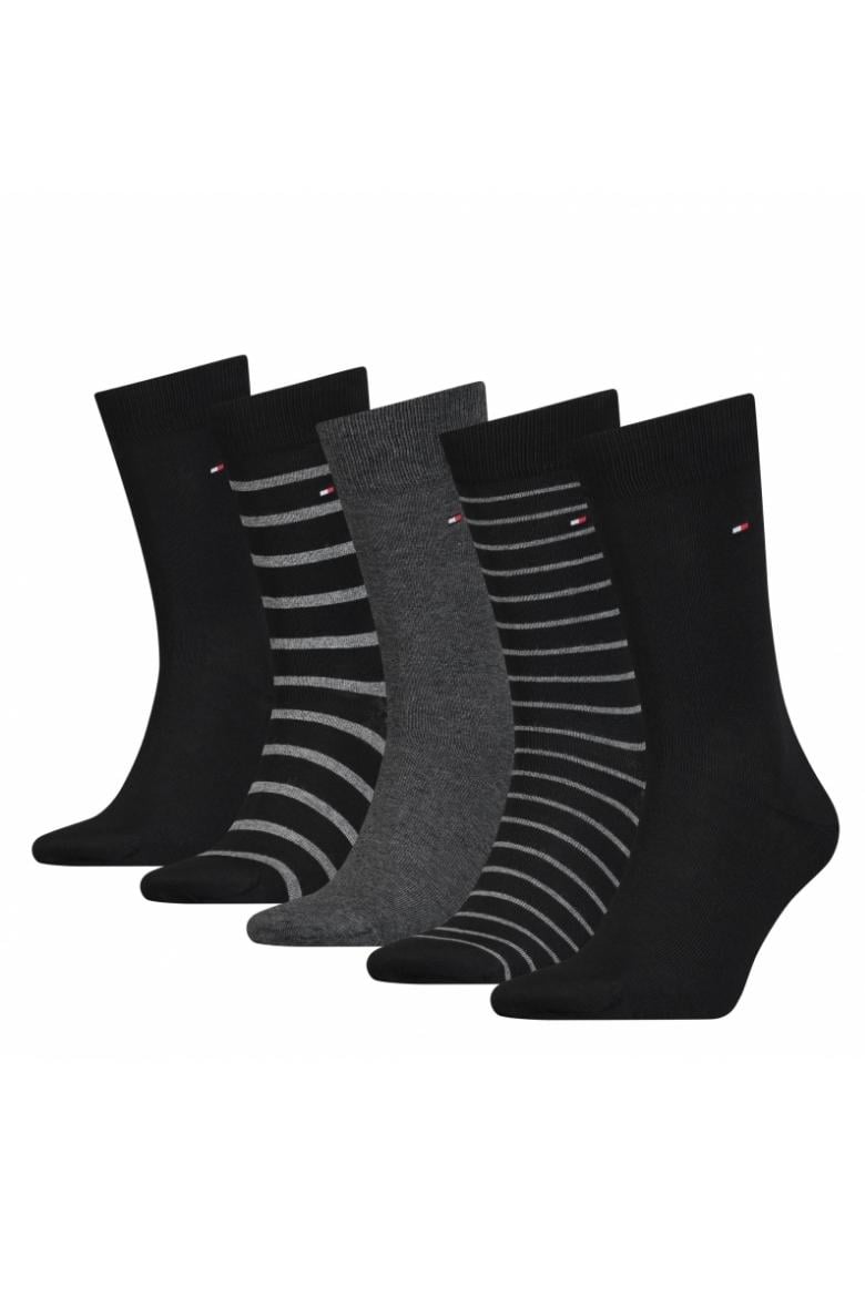 Tommy Hilfiger Socks - TH MEN SOCK 5P GIFTBOX STRIPES black