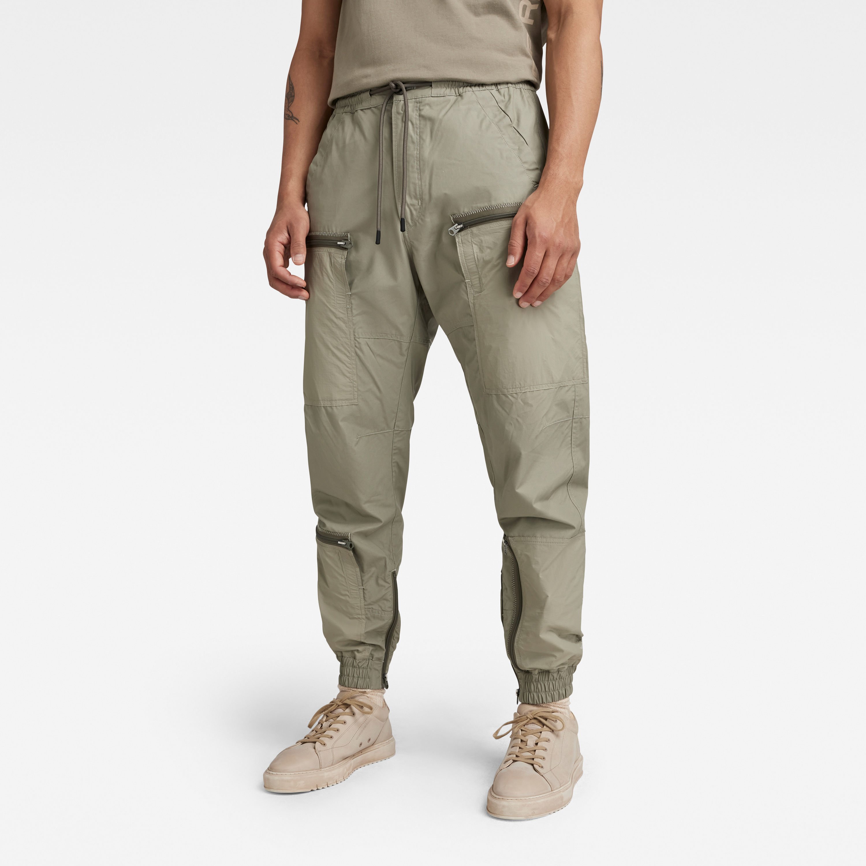 G-STAR Pants - 3D PM cuffed trainer green