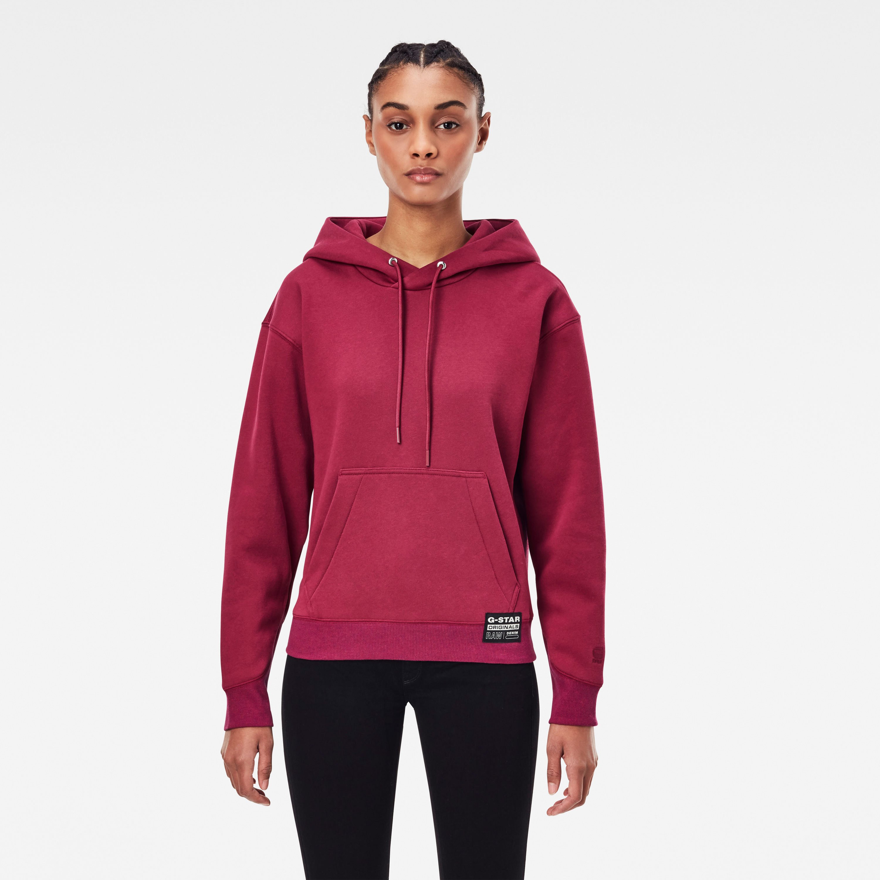 G-STAR Sweatshirt - Premium core hooded sw wmn l\s burgundy