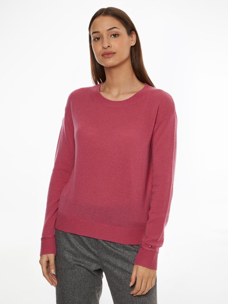 Tommy Hilfiger Sweater - SOFTWOOL C-NK SWEATER pink
