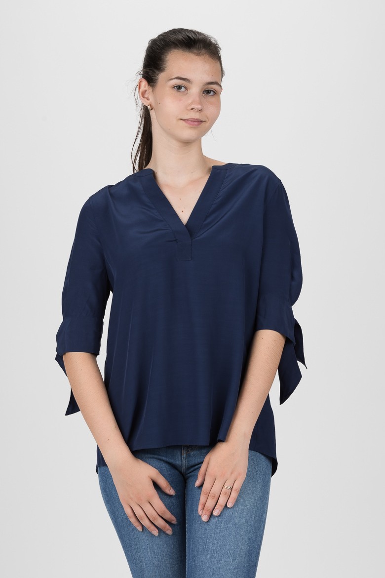 Blouse - TOMMY HILFIGER FALLEEN BLOUSE 3/4 SLV Dark Blue