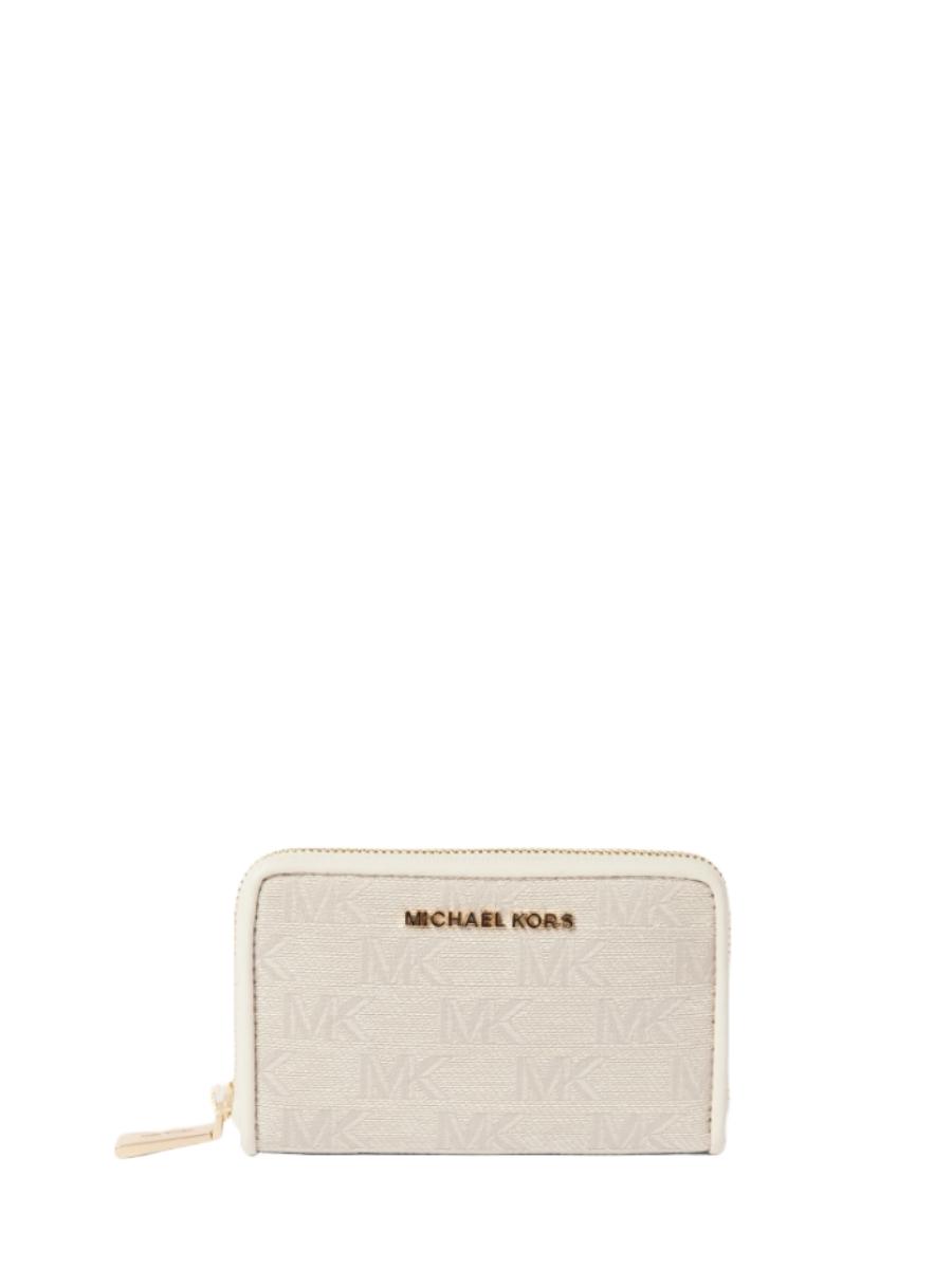 Michael Kors Wallet - JET SET SM ZA CARD CASE beige