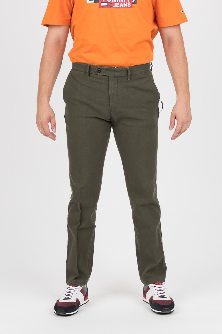 Trousers - TOMMY HILFIGER DENTON CHINO HONEYCOMB FLEX green