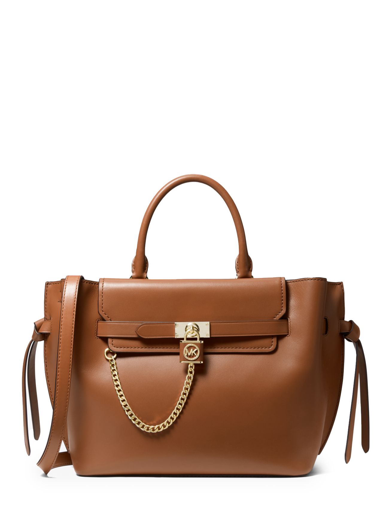 Michael Kors Handbag - LG BELTED SATCHEL brown