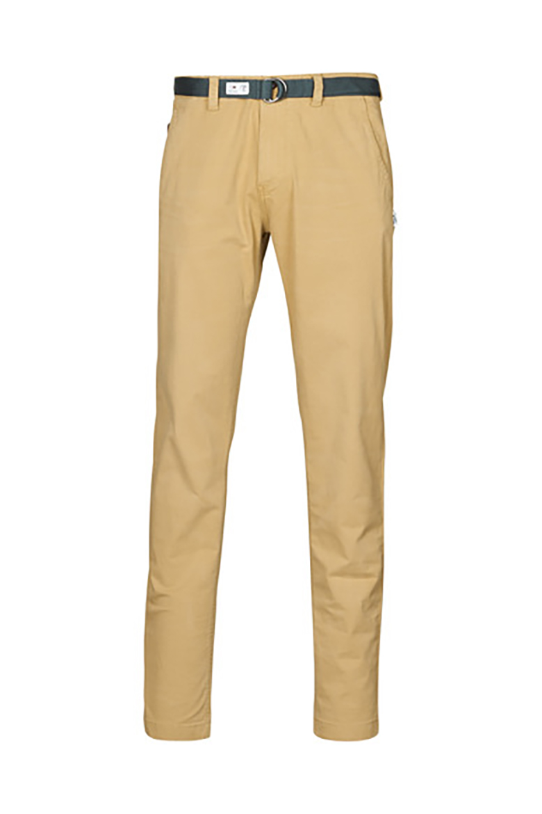 Tommy Jeans Pants - TJM TAPERED BELTED PANT Khaki Colors