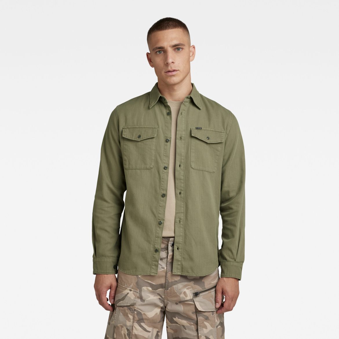 G-STAR Shirt - Marine Slim Shirt Ls Green