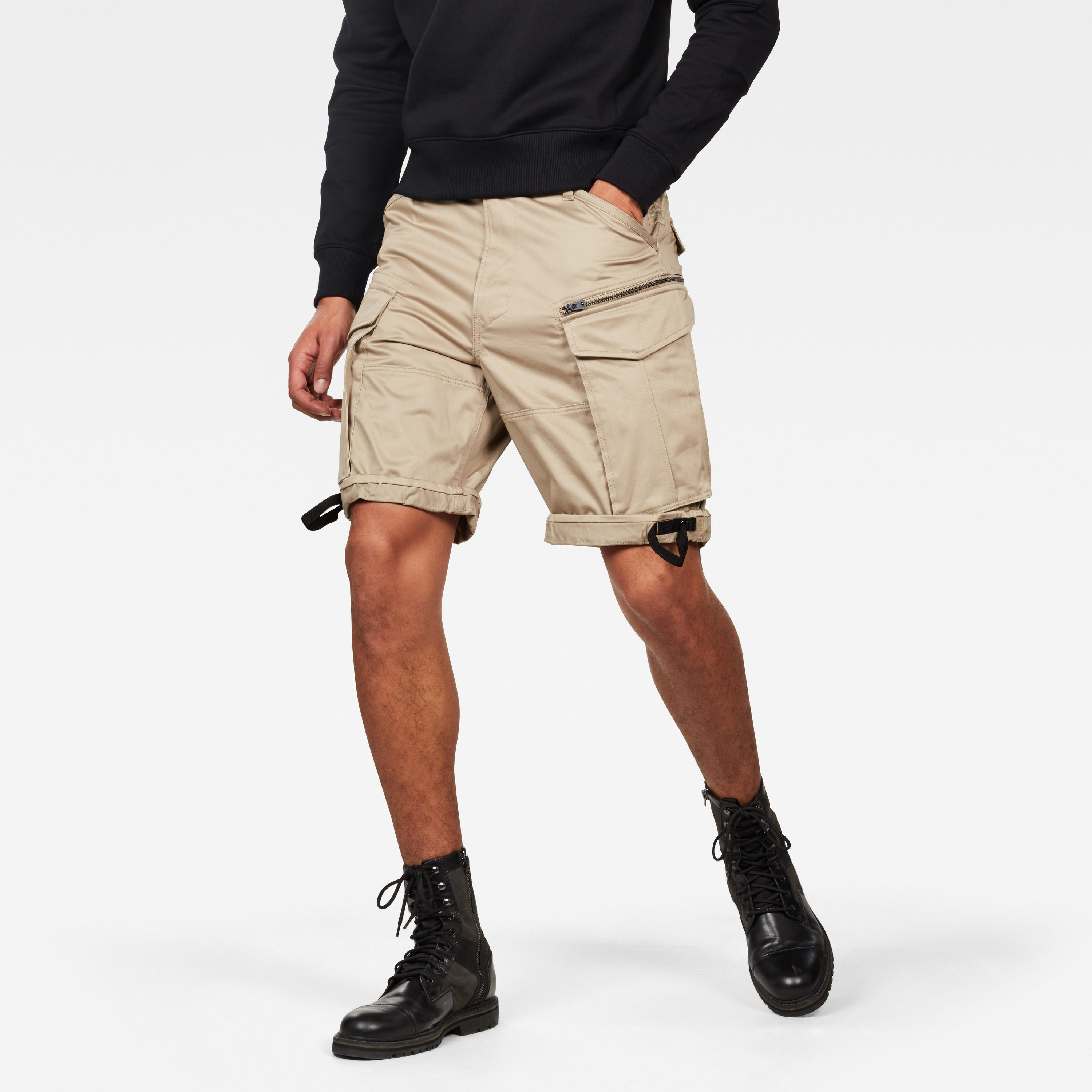 G-STAR Shorts - Rovic zipper relaxed 1\2 sand