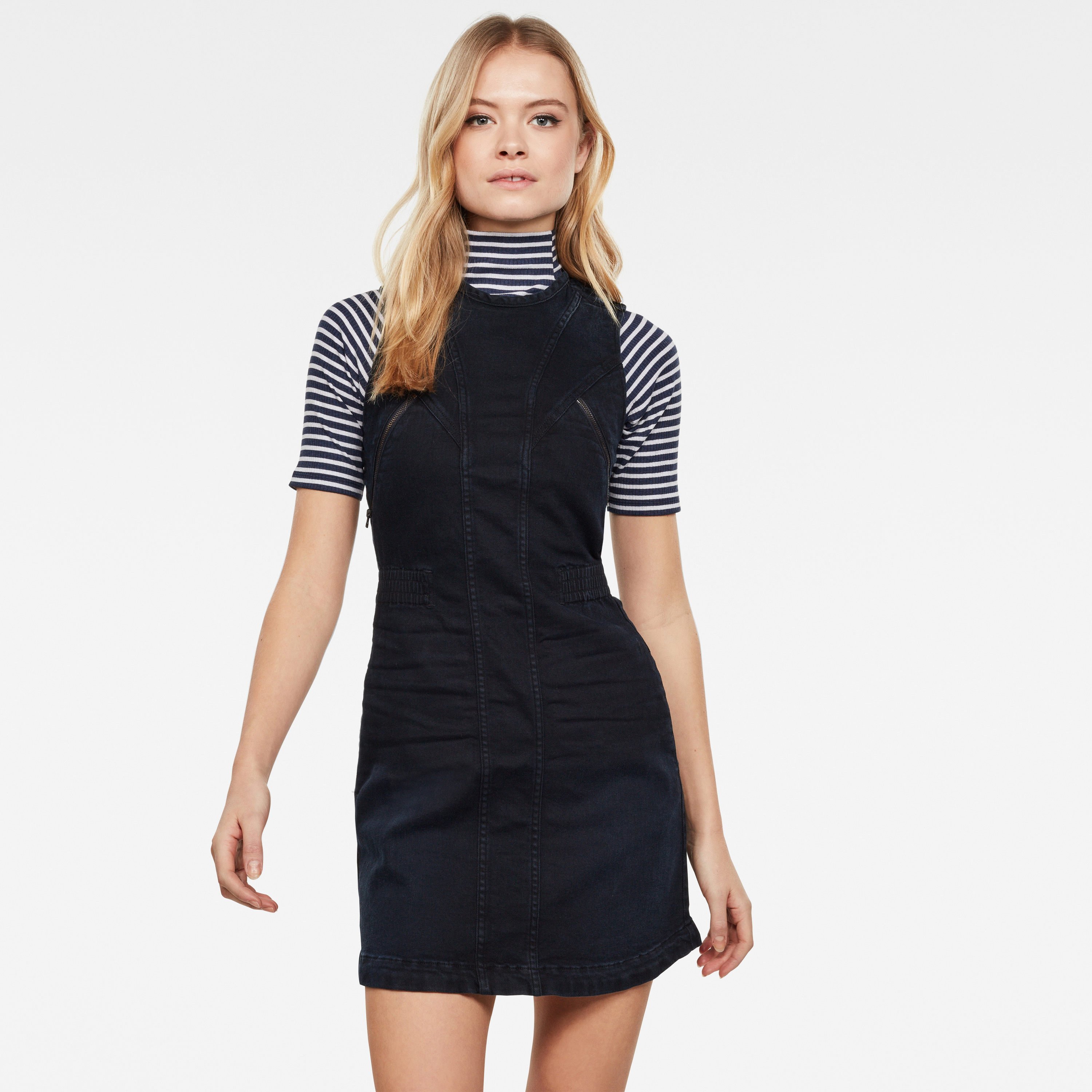 G-STAR Dress - Lynn 2-Zip Slim Dress Navy Blue