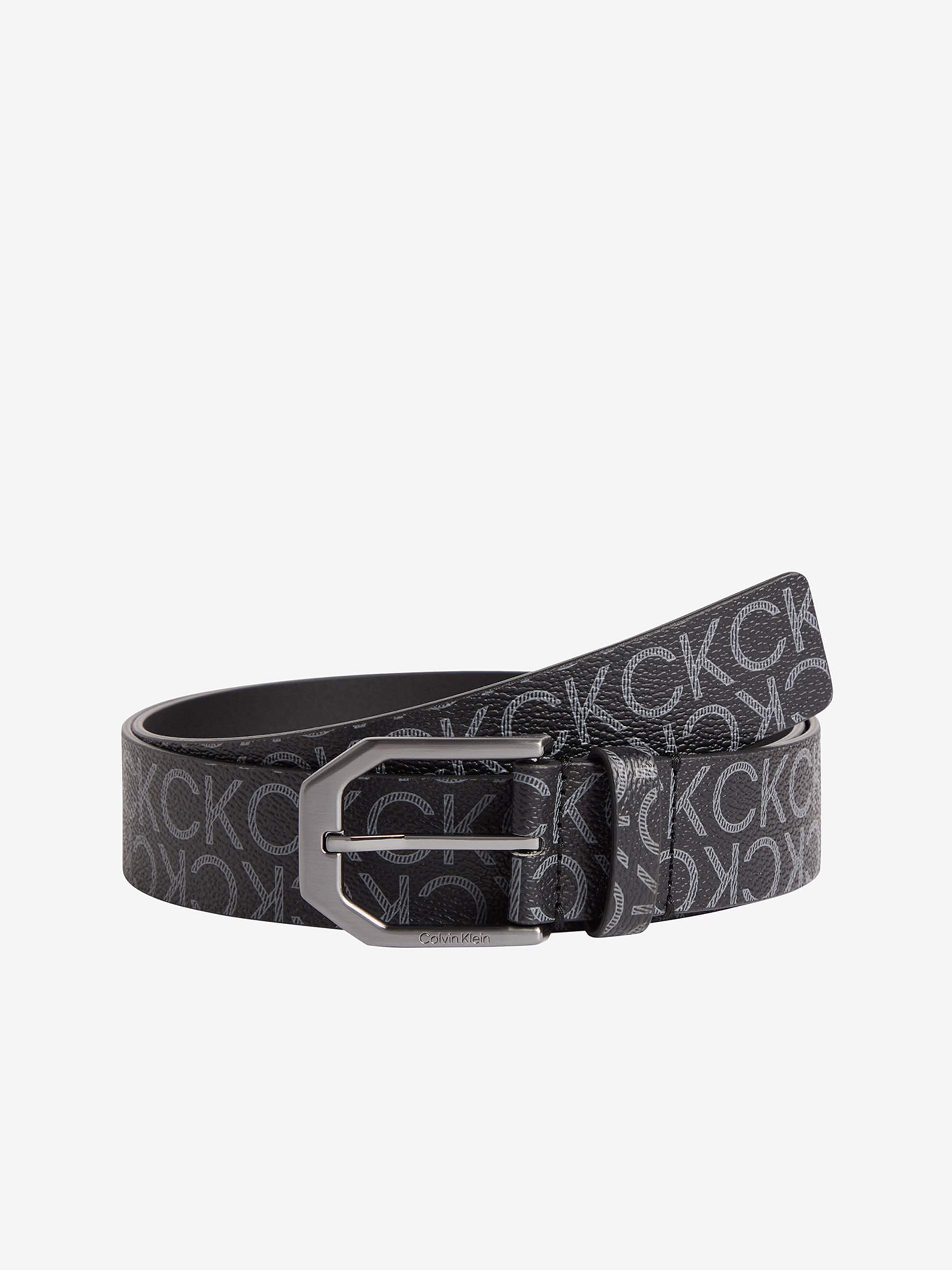 Černý pánský vzorovaný pásek Calvin Klein Jeans