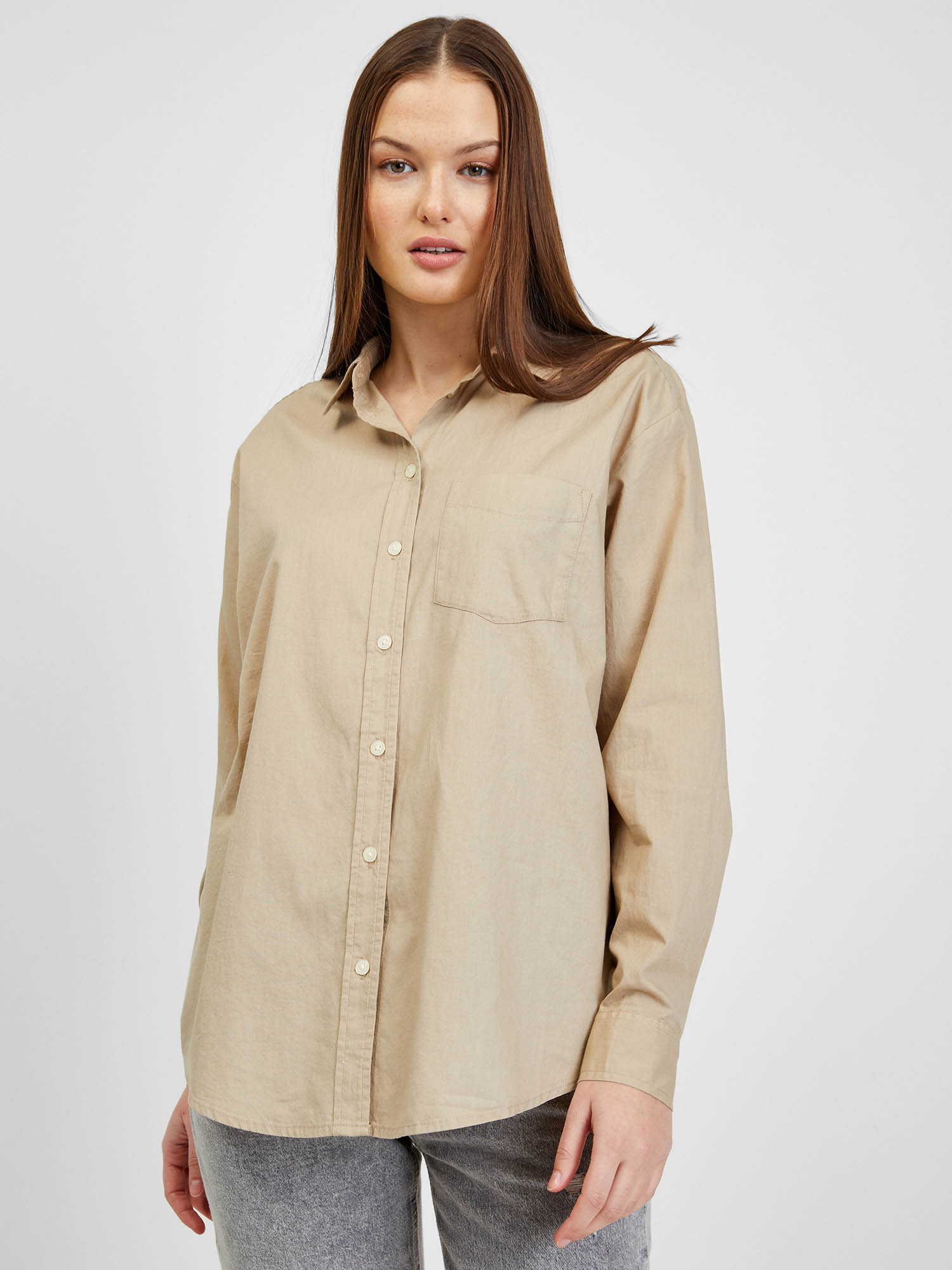Béžová dámská bavlněná košile GAP
