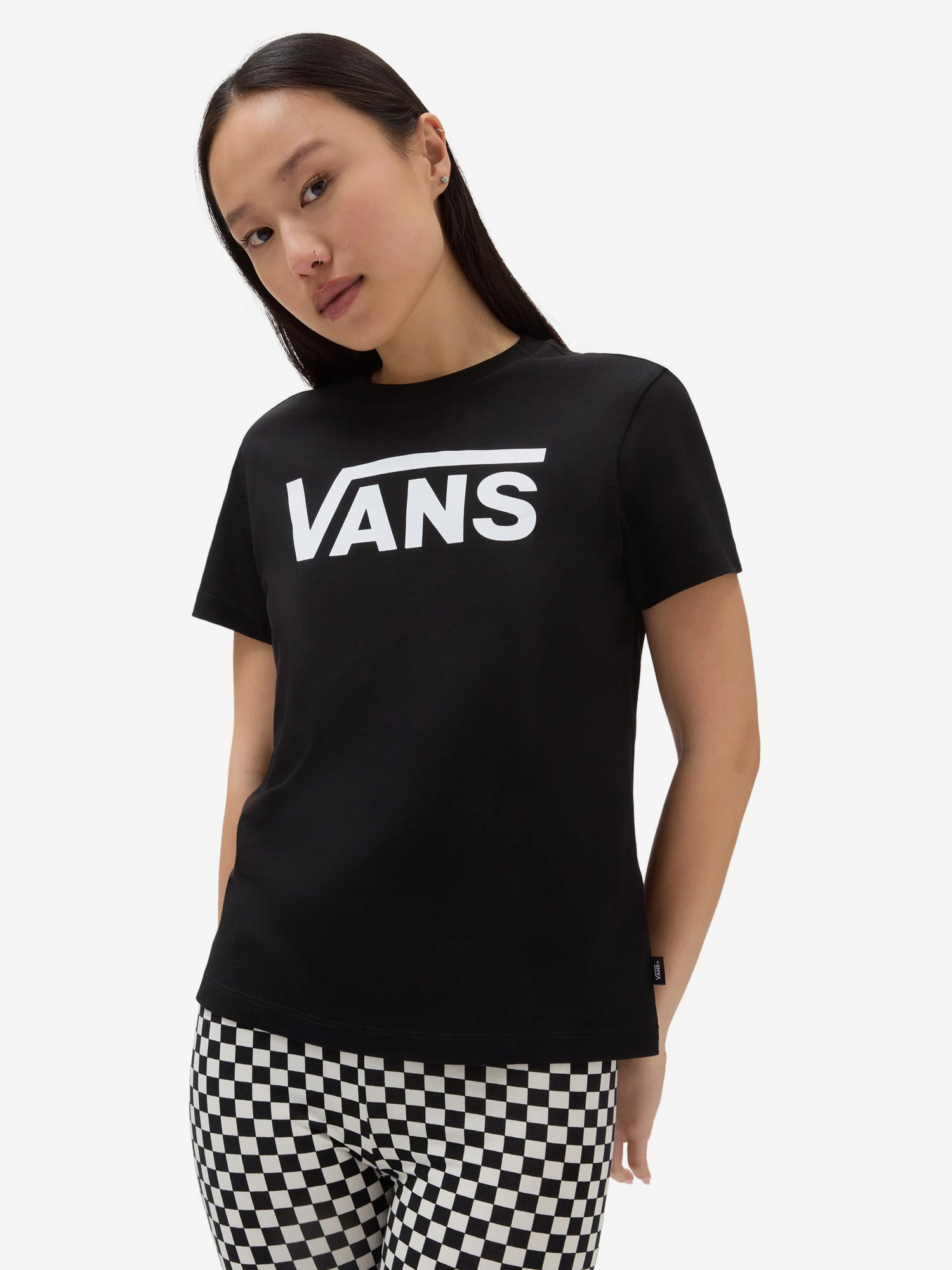 Tričko Vans Wm Flying V Crew Tee Black