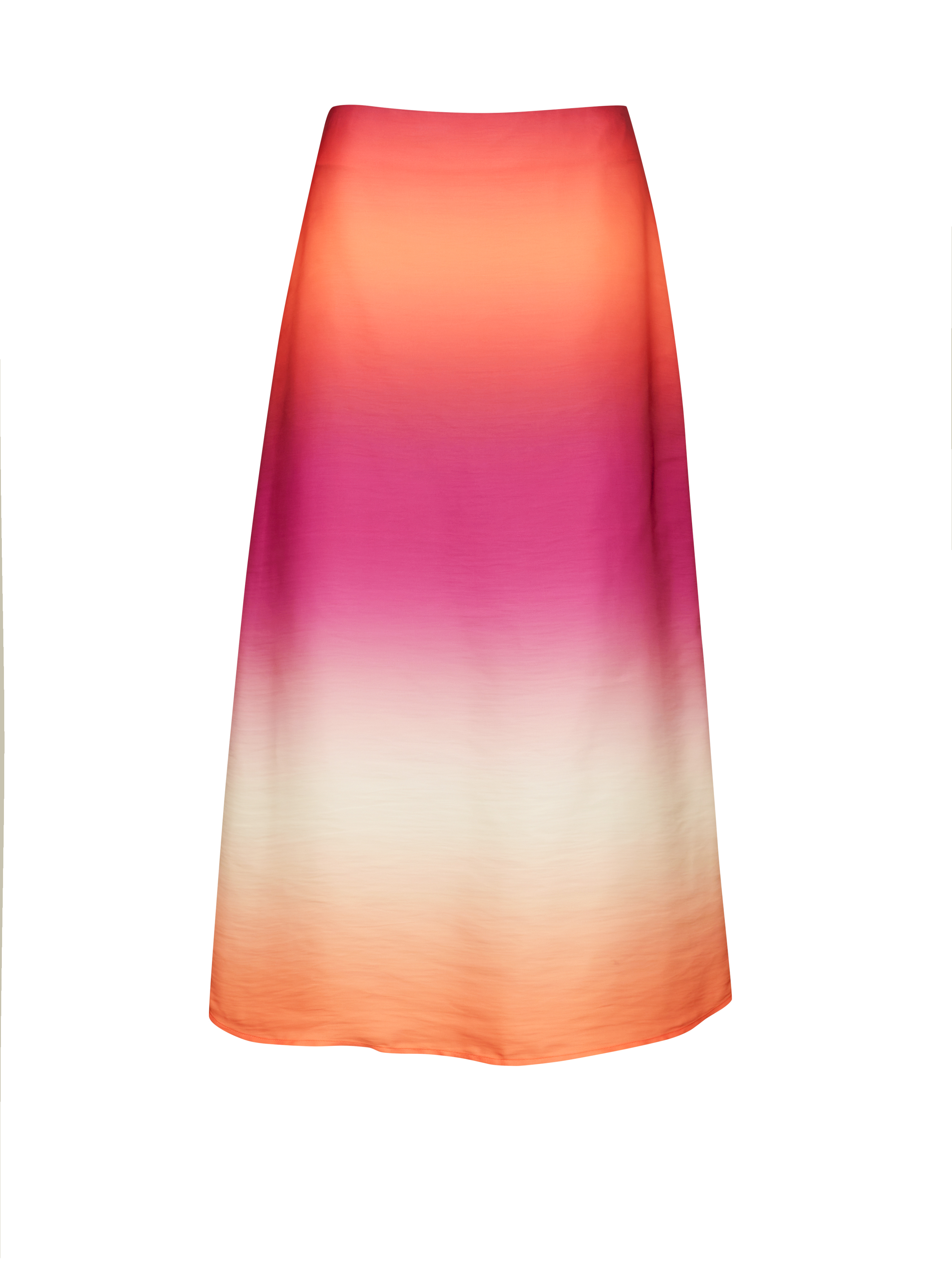 Orsay Women&#039;s Pink and Orange Satin Maxi Skirt