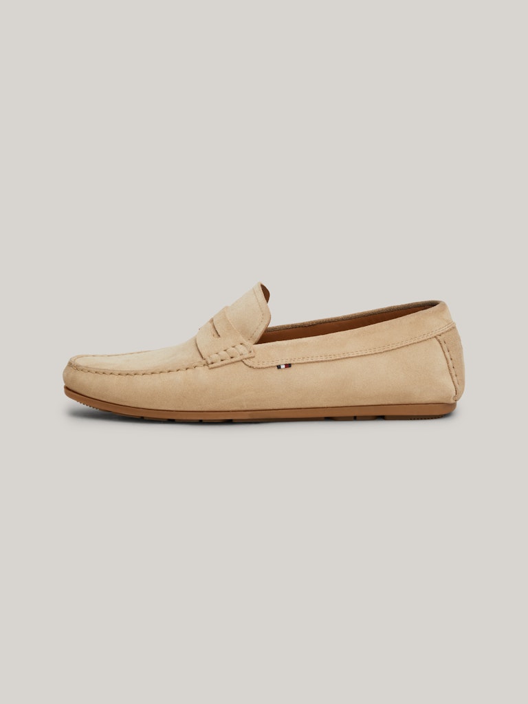 Beige men&#039;s suede loafers Tommy Hilfiger