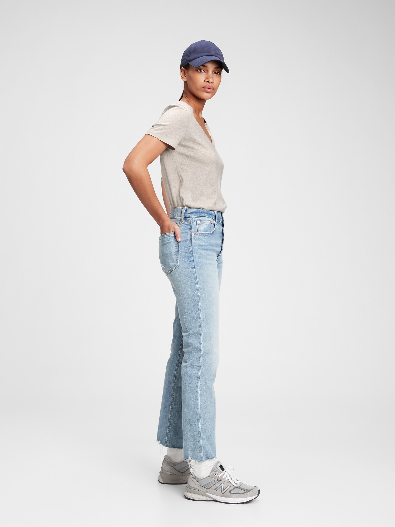 GAP Tričko 100% bumbac organic vintage v-gât t-shirt