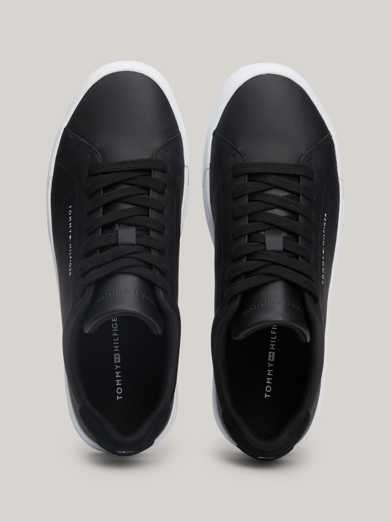 Black men's leather sneakers Tommy Hilfiger