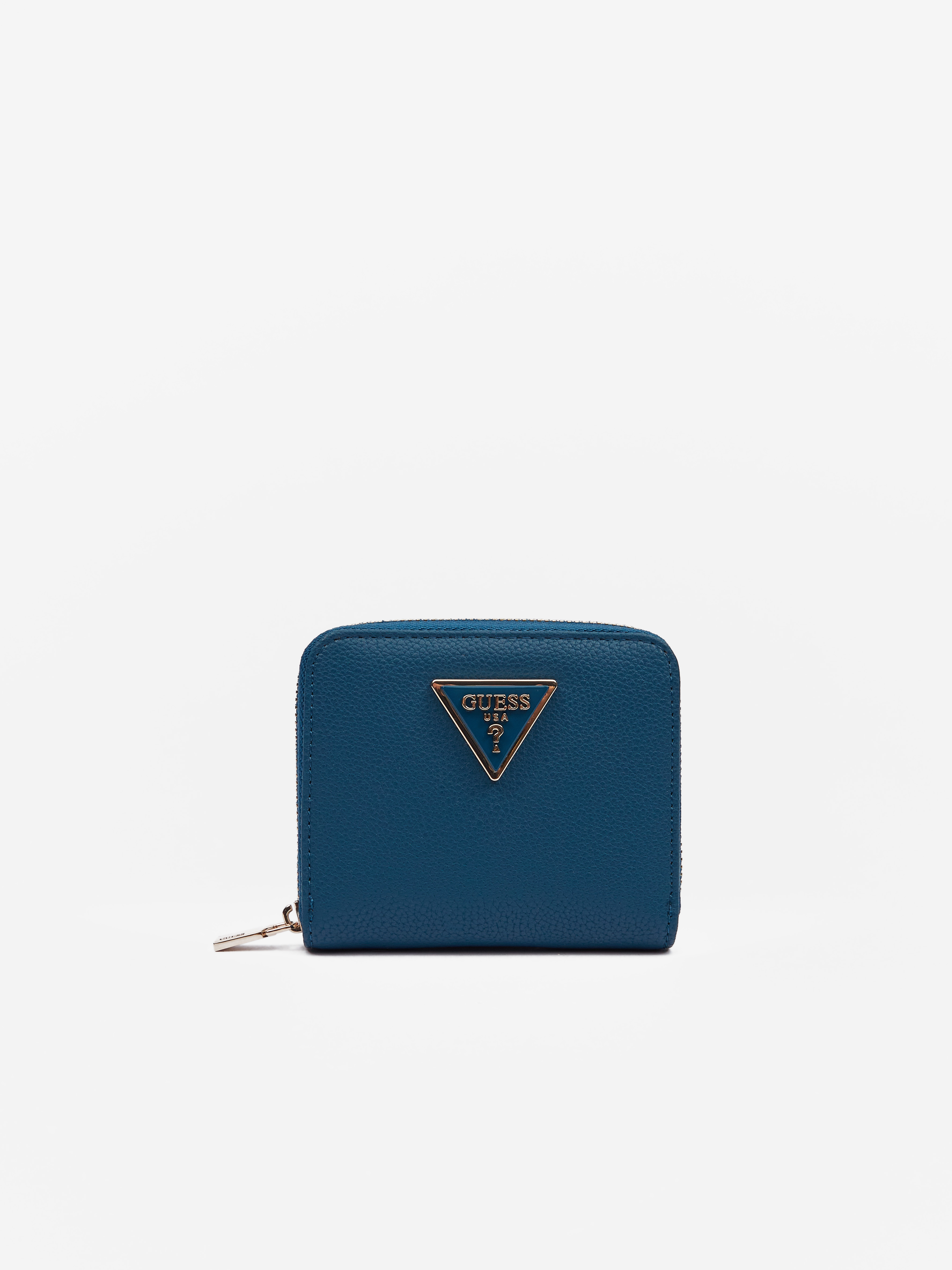 Guess Meridian Small Zip Around Womens Petrol Wallet