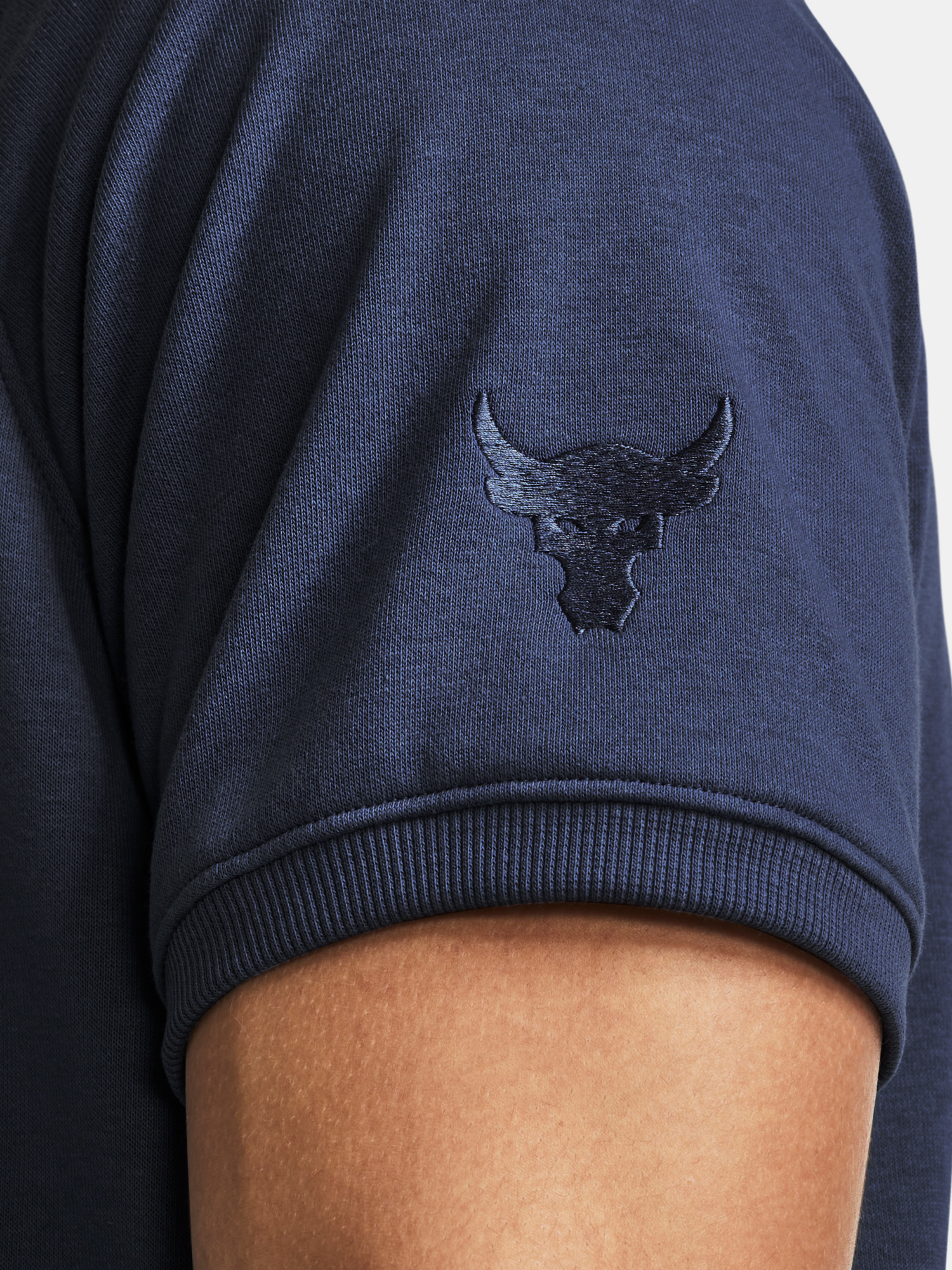 Tmavomodrá pánska športová mikina s krátkym rukávom Under Armour Pjt Rock Terry Gym Top