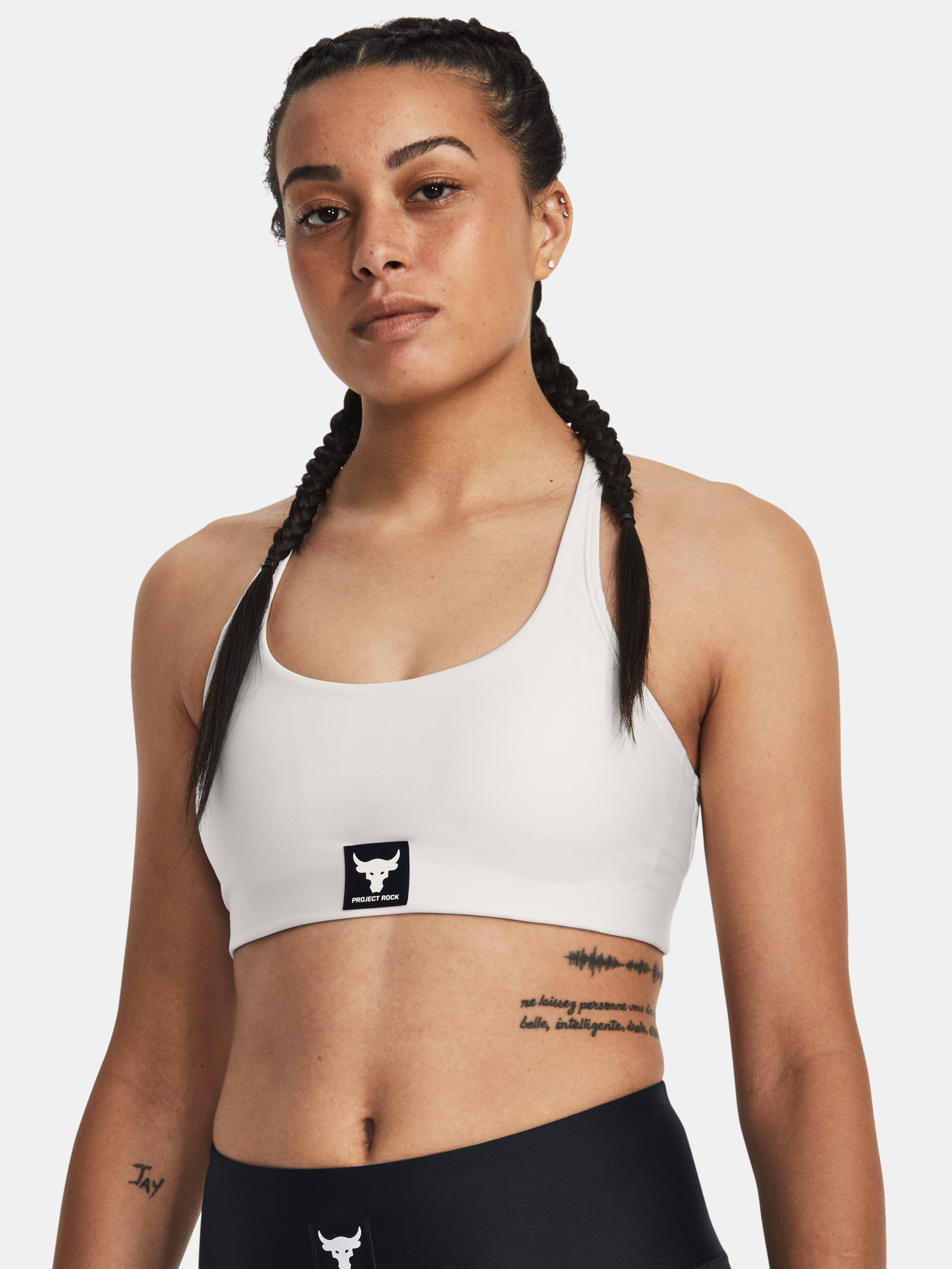 Bílá dámská sportovní podprsenka Under Armour Rock