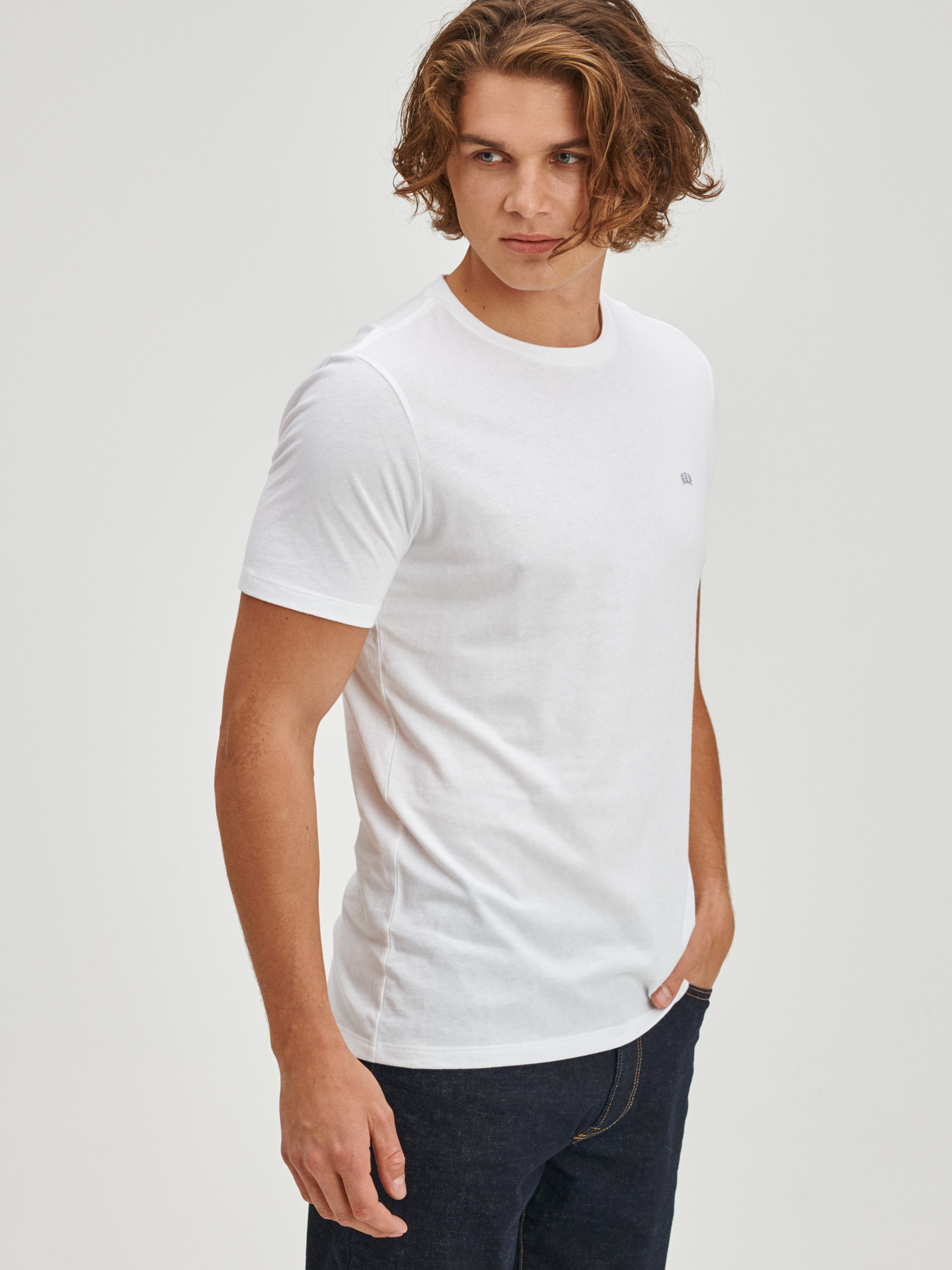 White Men's T-shirts With Short Sleeves, 3pcs GAP