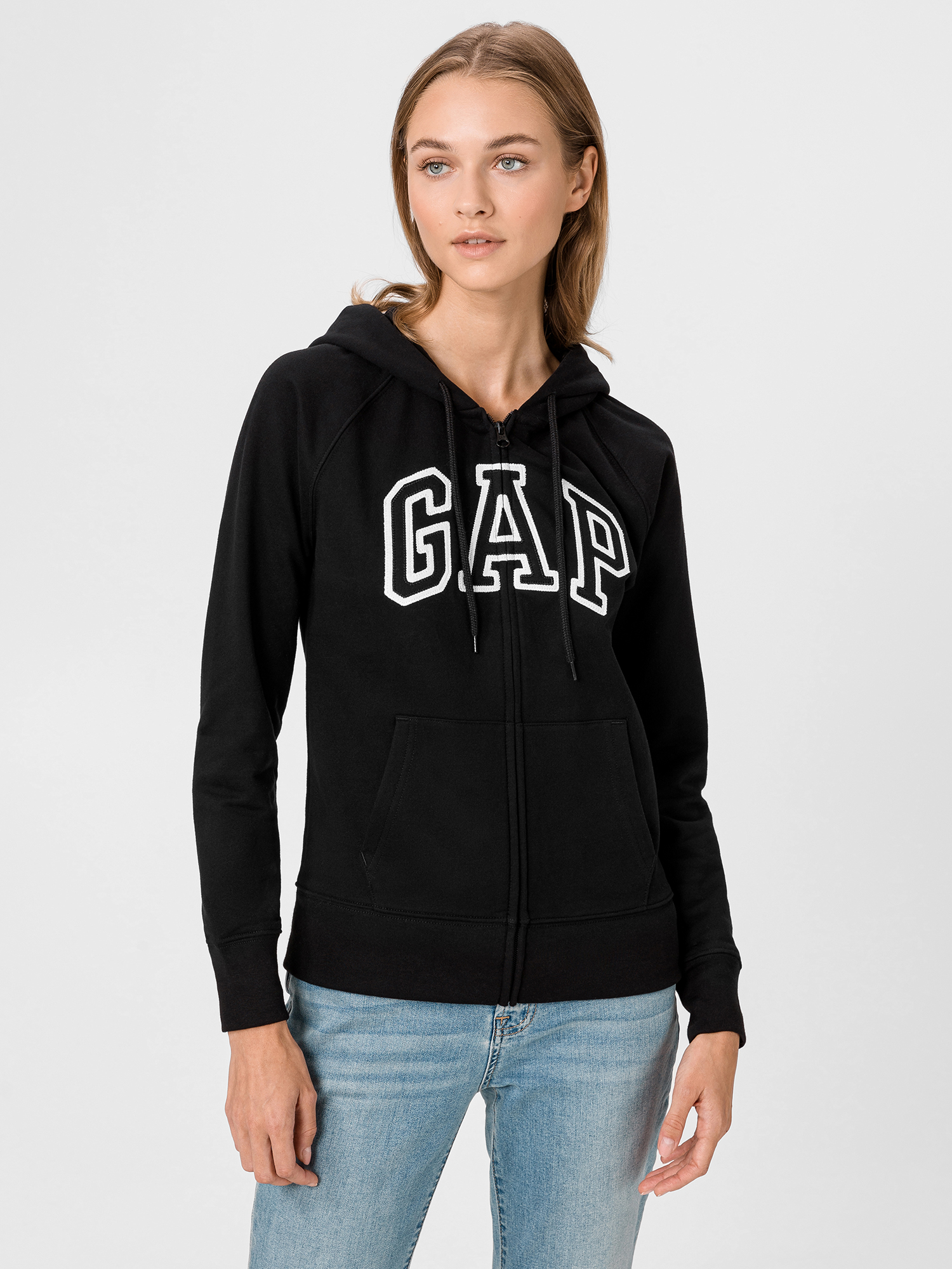 Black Women's Sweatshirt GAP Logo