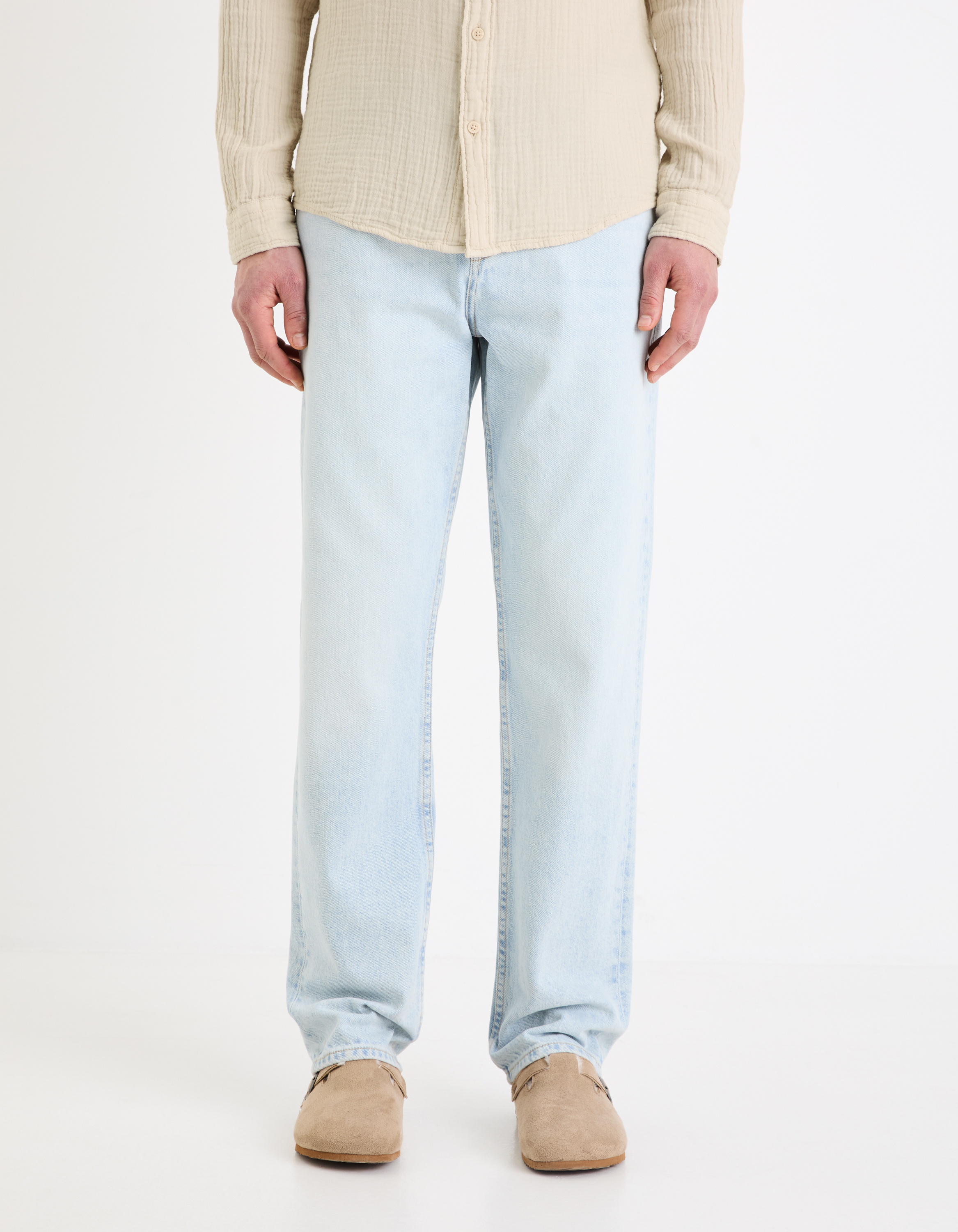 Pánské světle modré rovné džíny Celio