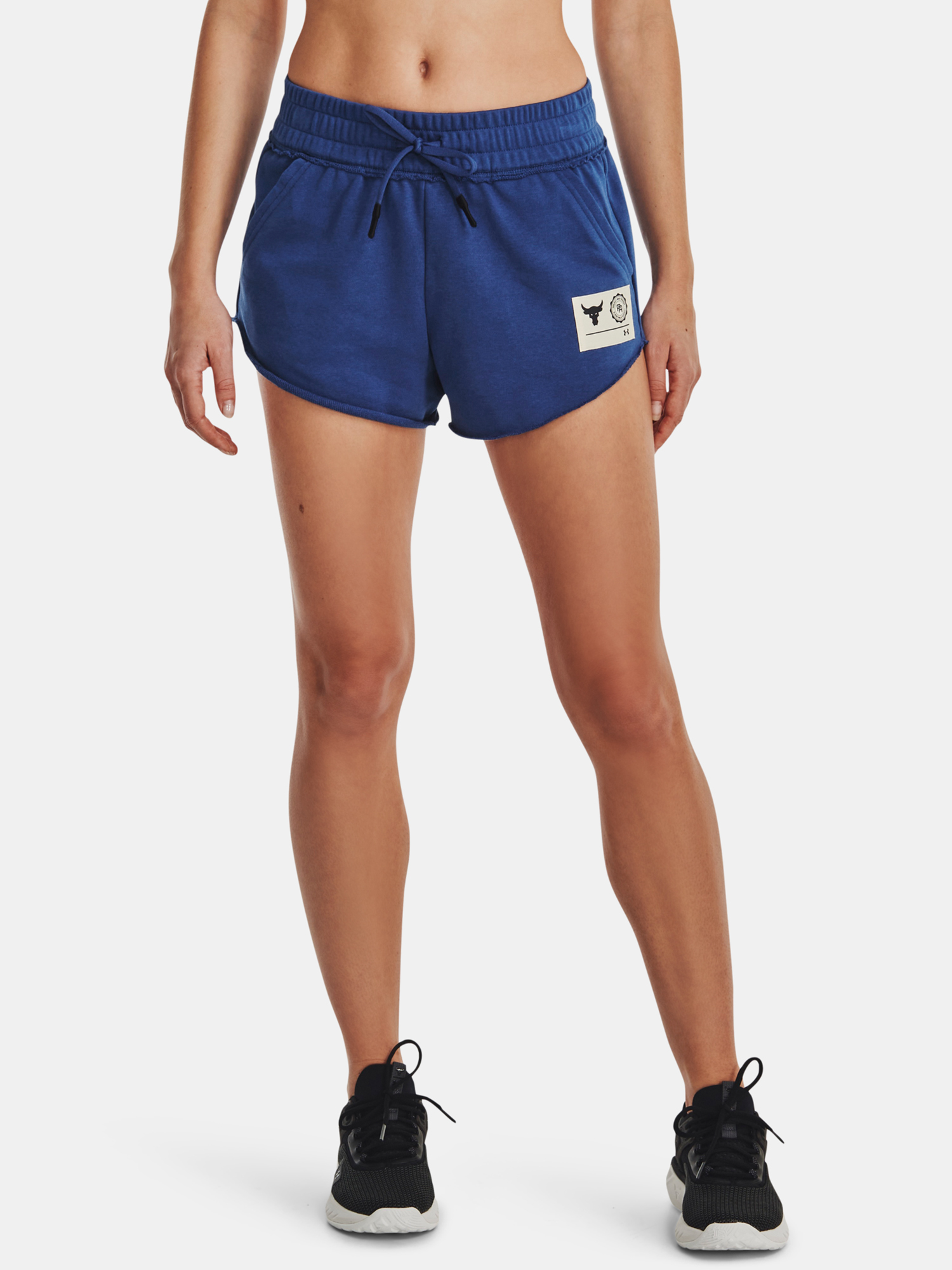 Modré dámské sportovní kraťasy Under Armour Pjt Rck Terry Short