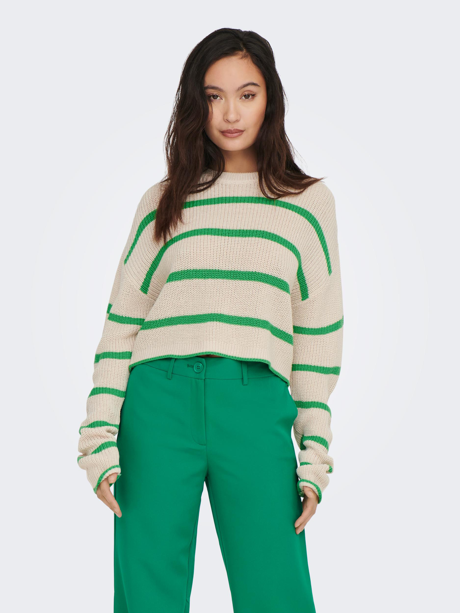 Pulovere pentru femei ONLY - bej, verde deschis
