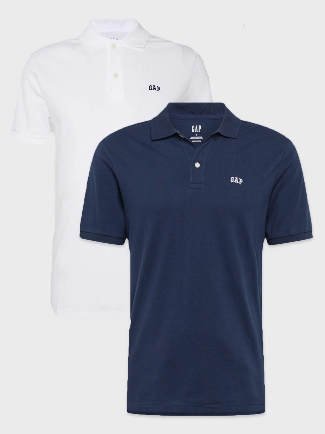 Set Of Two Men's T-shirts In White And Blue GAP Polo