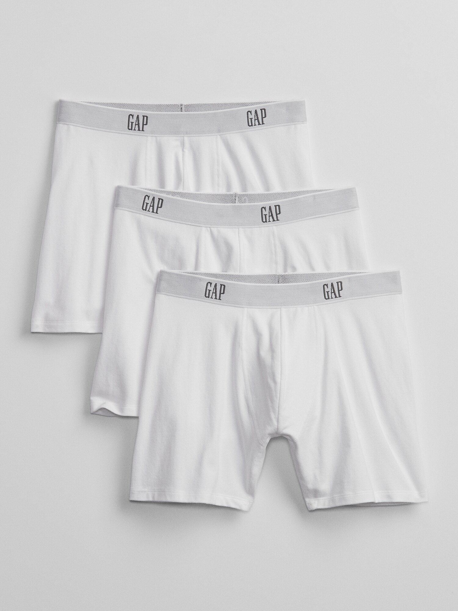 GAP White Men's Basic Boxer Shorts, 3pcs